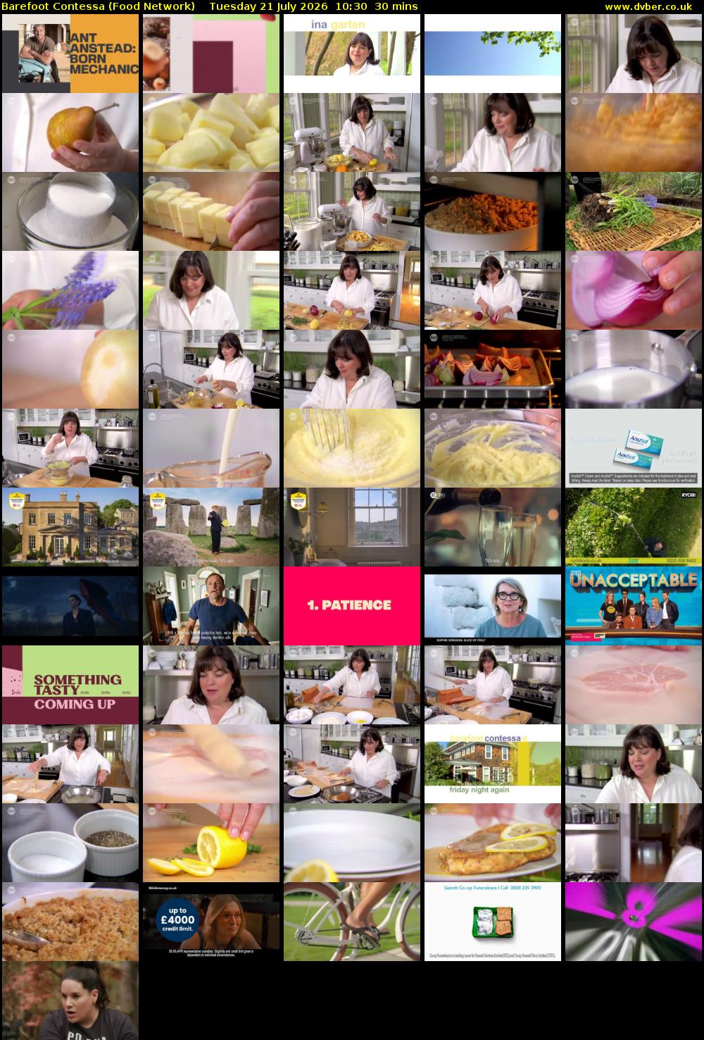 Barefoot Contessa (Food Network) Tuesday 21 July 2026 10:30 - 11:00