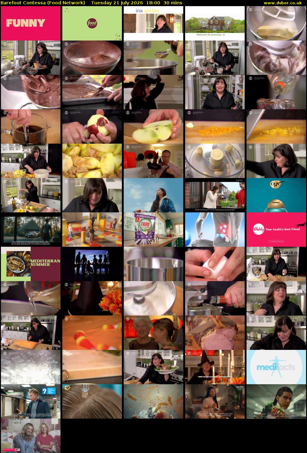 Barefoot Contessa (Food Network) Tuesday 21 July 2026 18:00 - 18:30