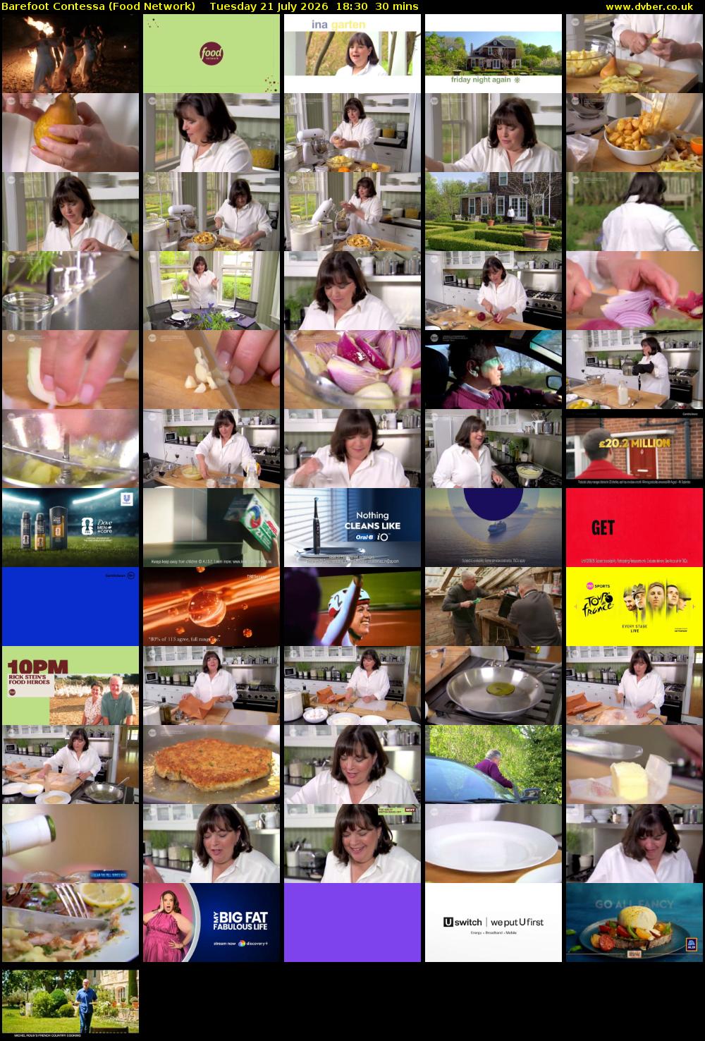 Barefoot Contessa (Food Network) Tuesday 21 July 2026 18:30 - 19:00