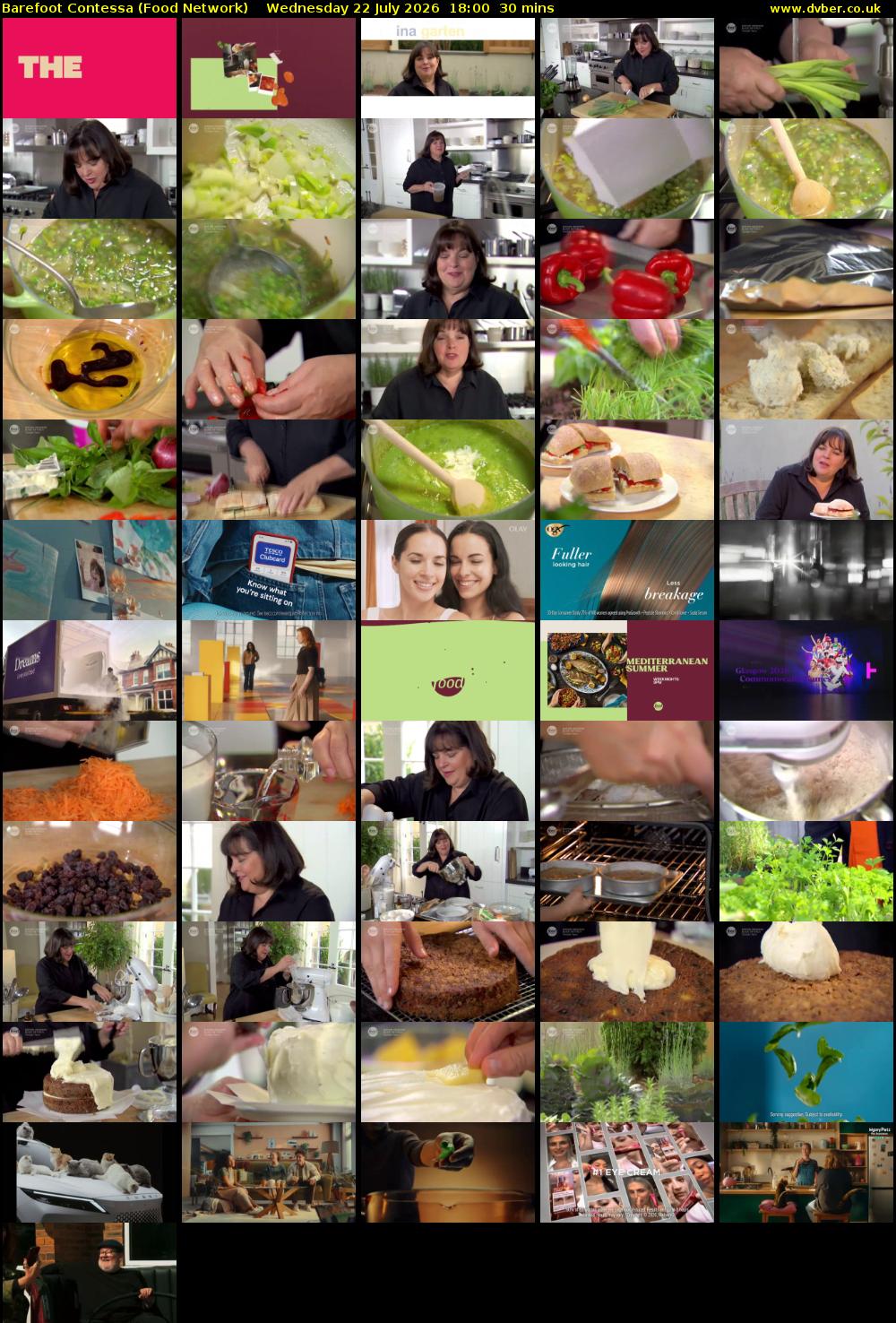 Barefoot Contessa (Food Network) Wednesday 22 July 2026 18:00 - 18:30