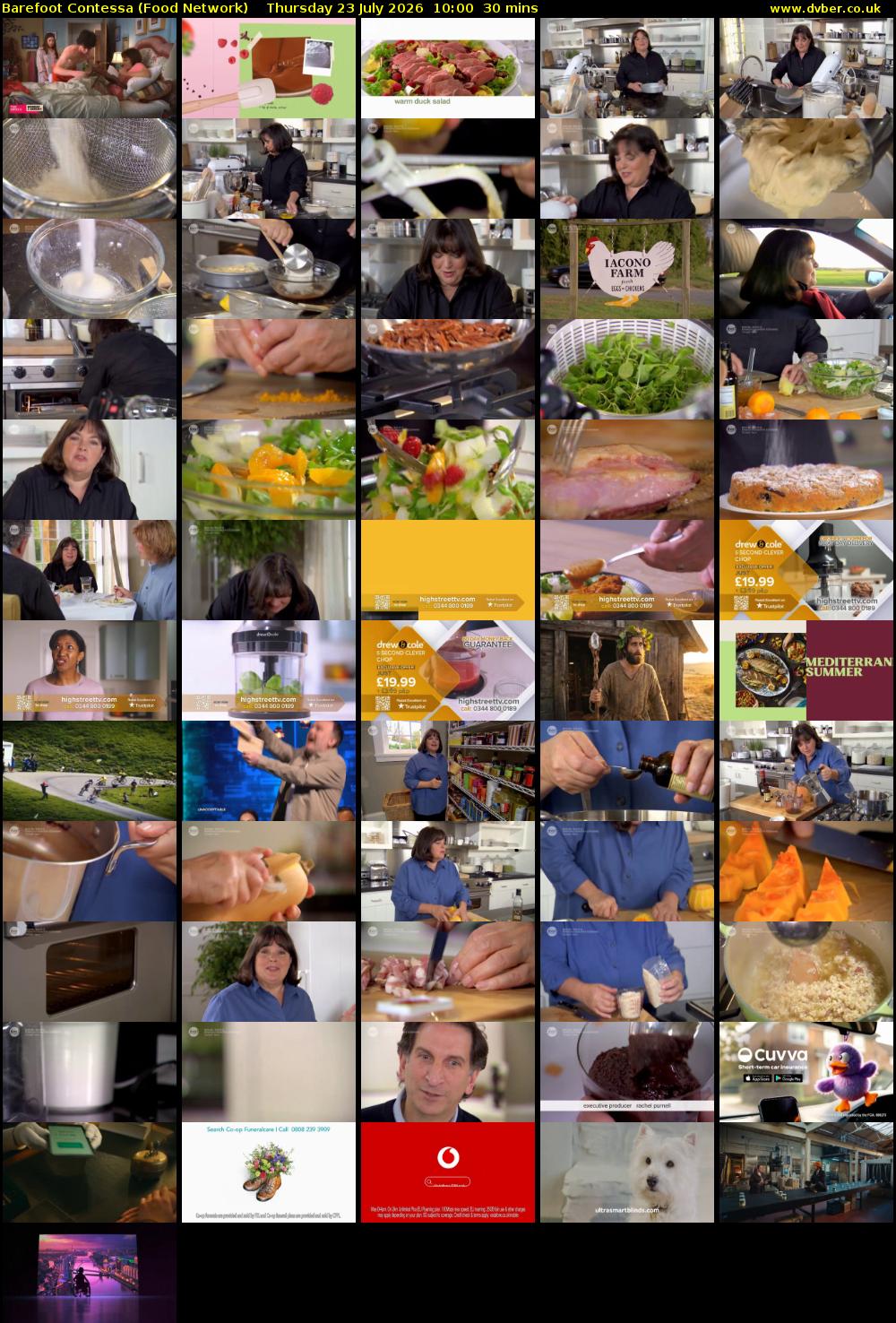 Barefoot Contessa (Food Network) Thursday 23 July 2026 10:00 - 10:30