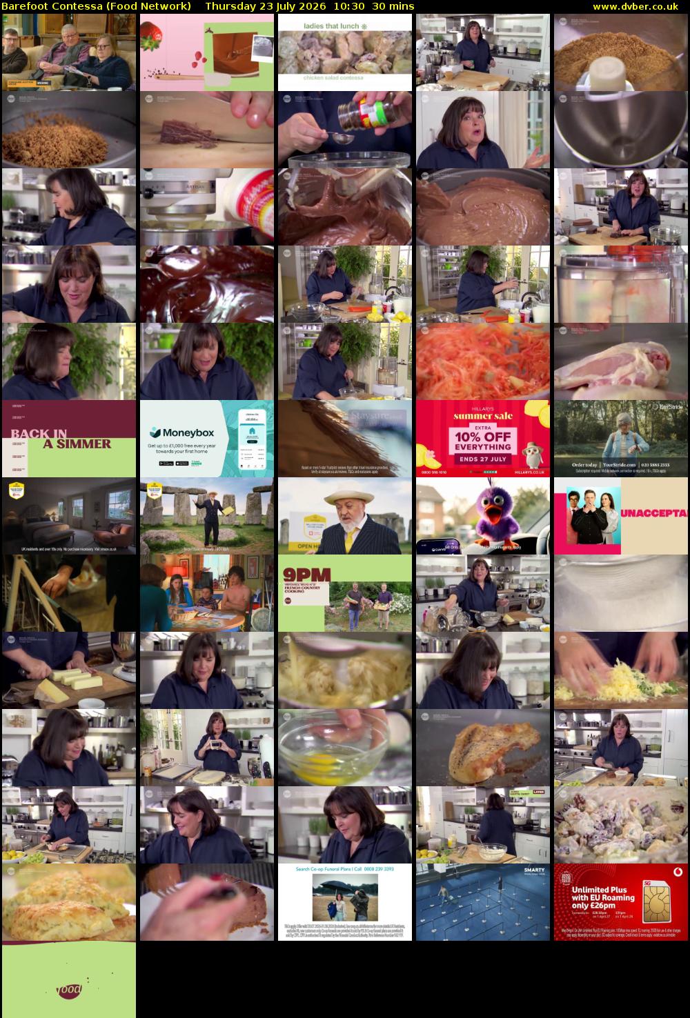 Barefoot Contessa (Food Network) Thursday 23 July 2026 10:30 - 11:00