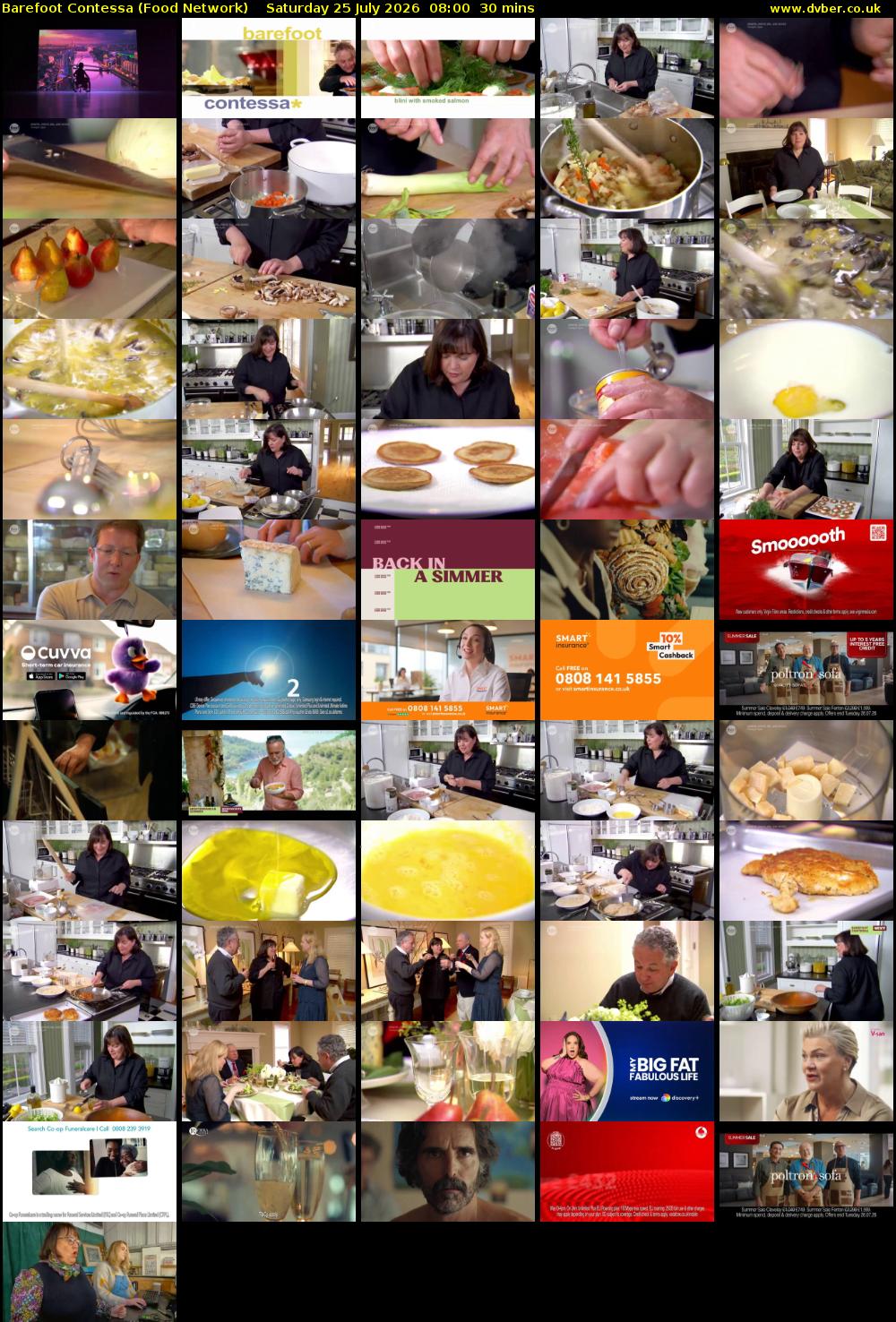 Barefoot Contessa (Food Network) Saturday 25 July 2026 08:00 - 08:30