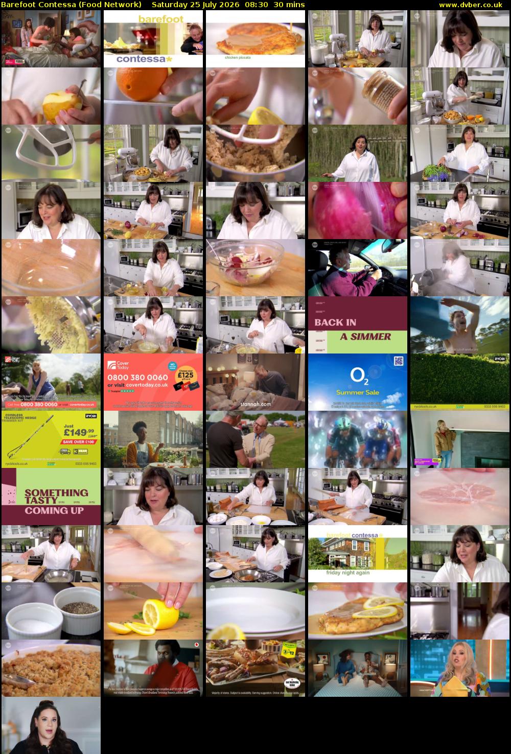 Barefoot Contessa (Food Network) Saturday 25 July 2026 08:30 - 09:00