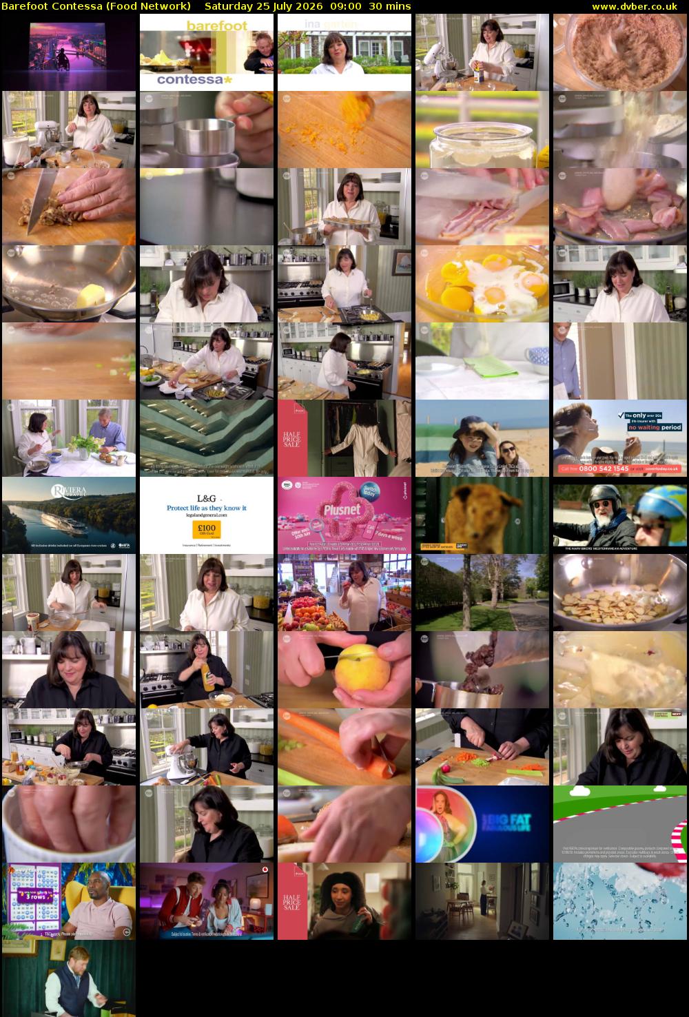 Barefoot Contessa (Food Network) Saturday 25 July 2026 09:00 - 09:30