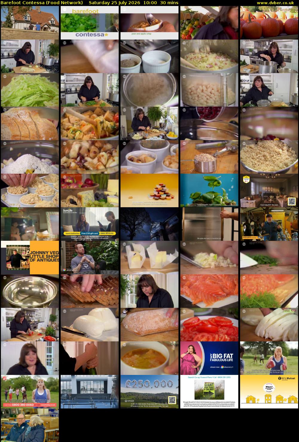 Barefoot Contessa (Food Network) Saturday 25 July 2026 10:00 - 10:30