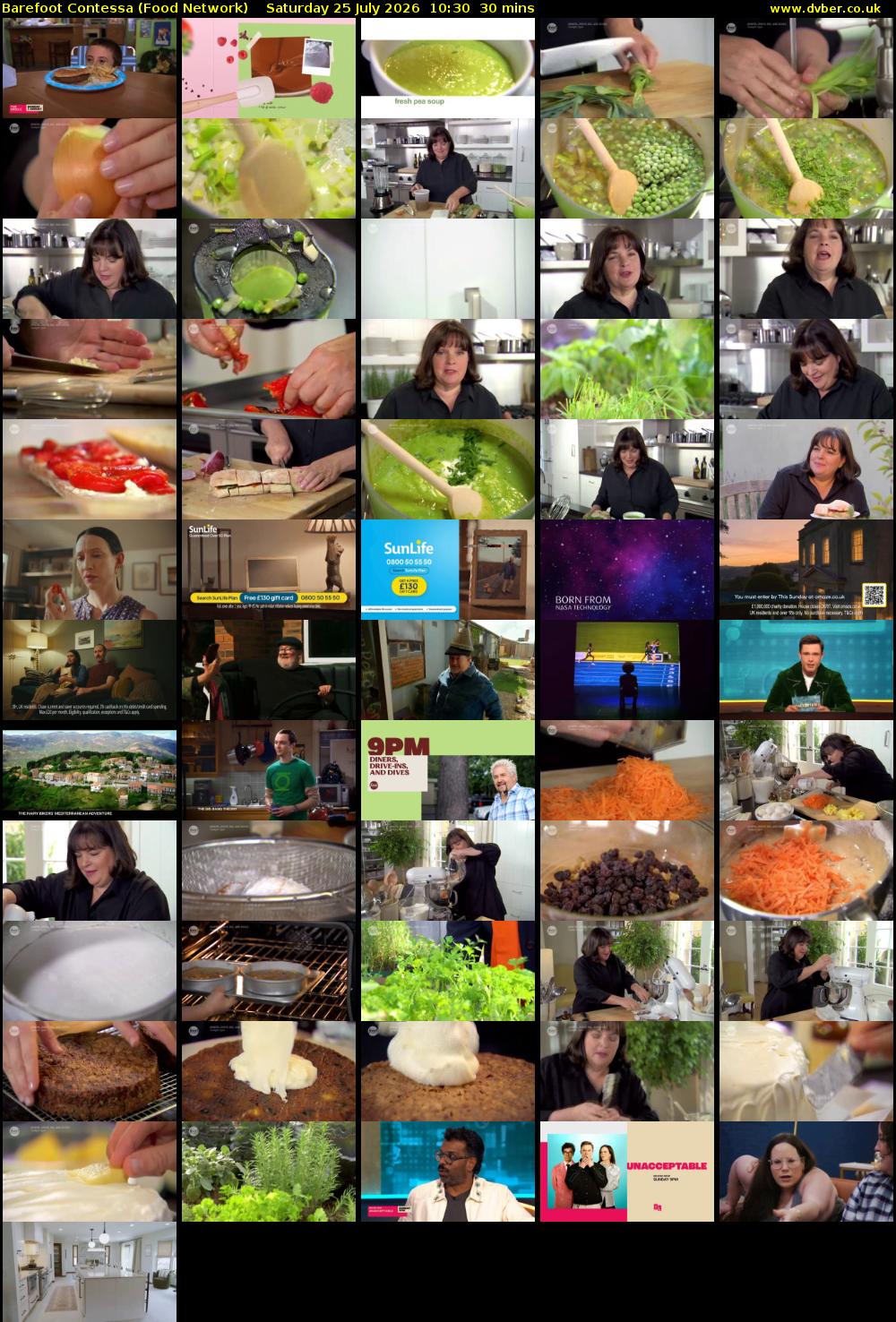Barefoot Contessa (Food Network) Saturday 25 July 2026 10:30 - 11:00