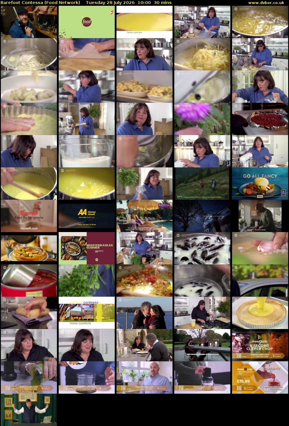 Barefoot Contessa (Food Network) Tuesday 28 July 2026 10:00 - 10:30