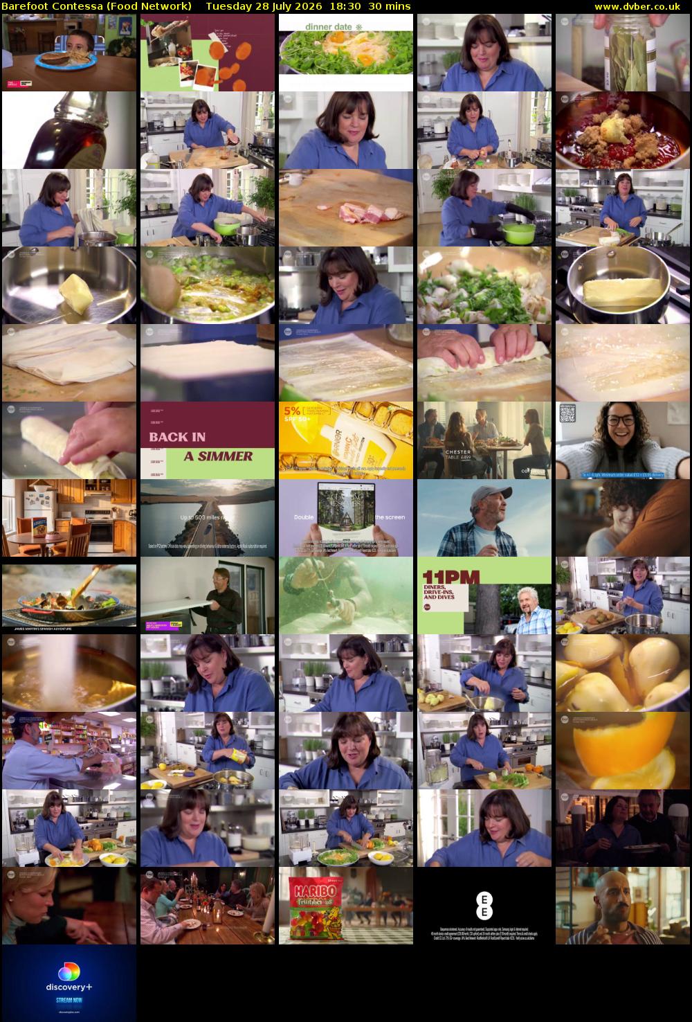 Barefoot Contessa (Food Network) Tuesday 28 July 2026 18:30 - 19:00