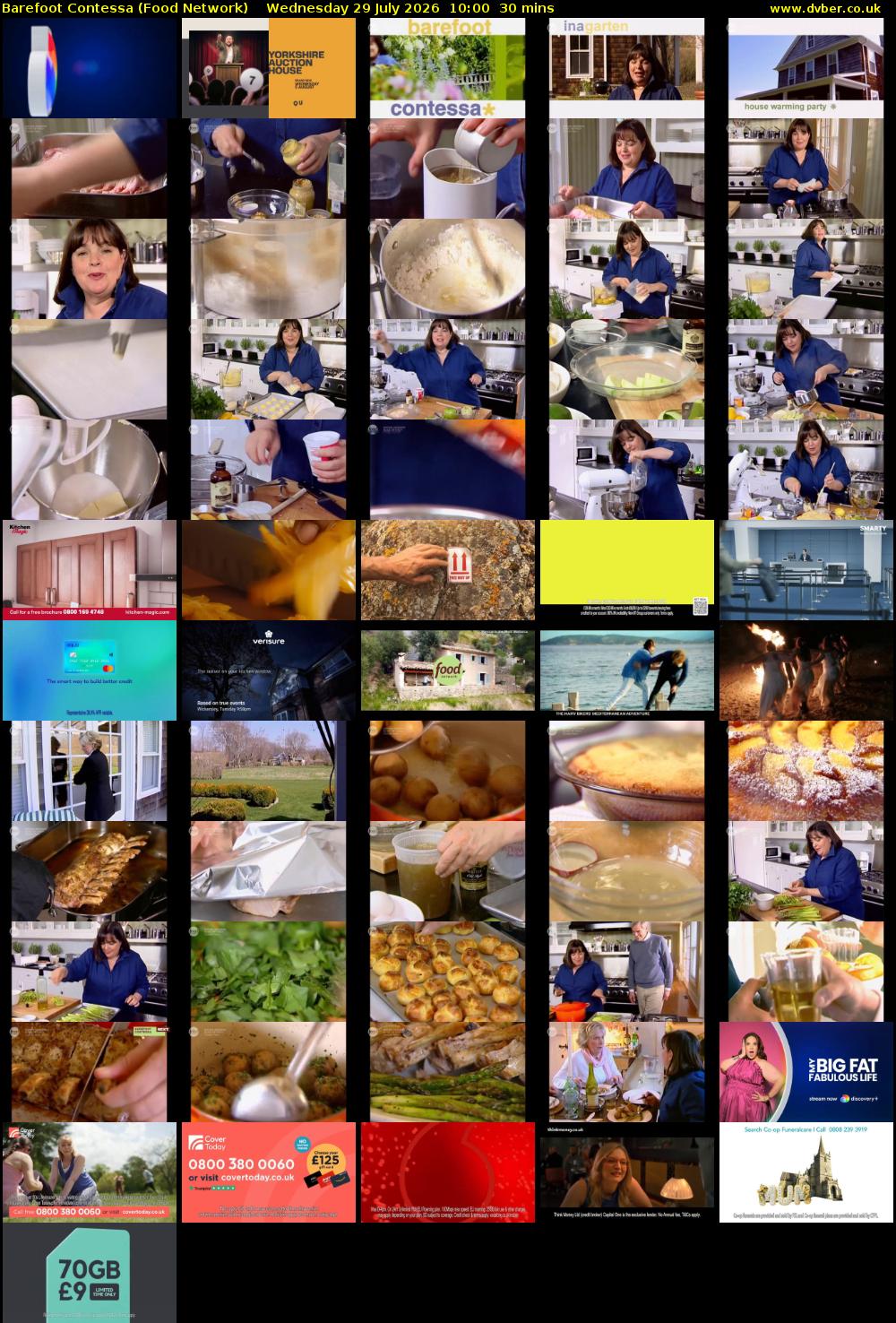 Barefoot Contessa (Food Network) Wednesday 29 July 2026 10:00 - 10:30
