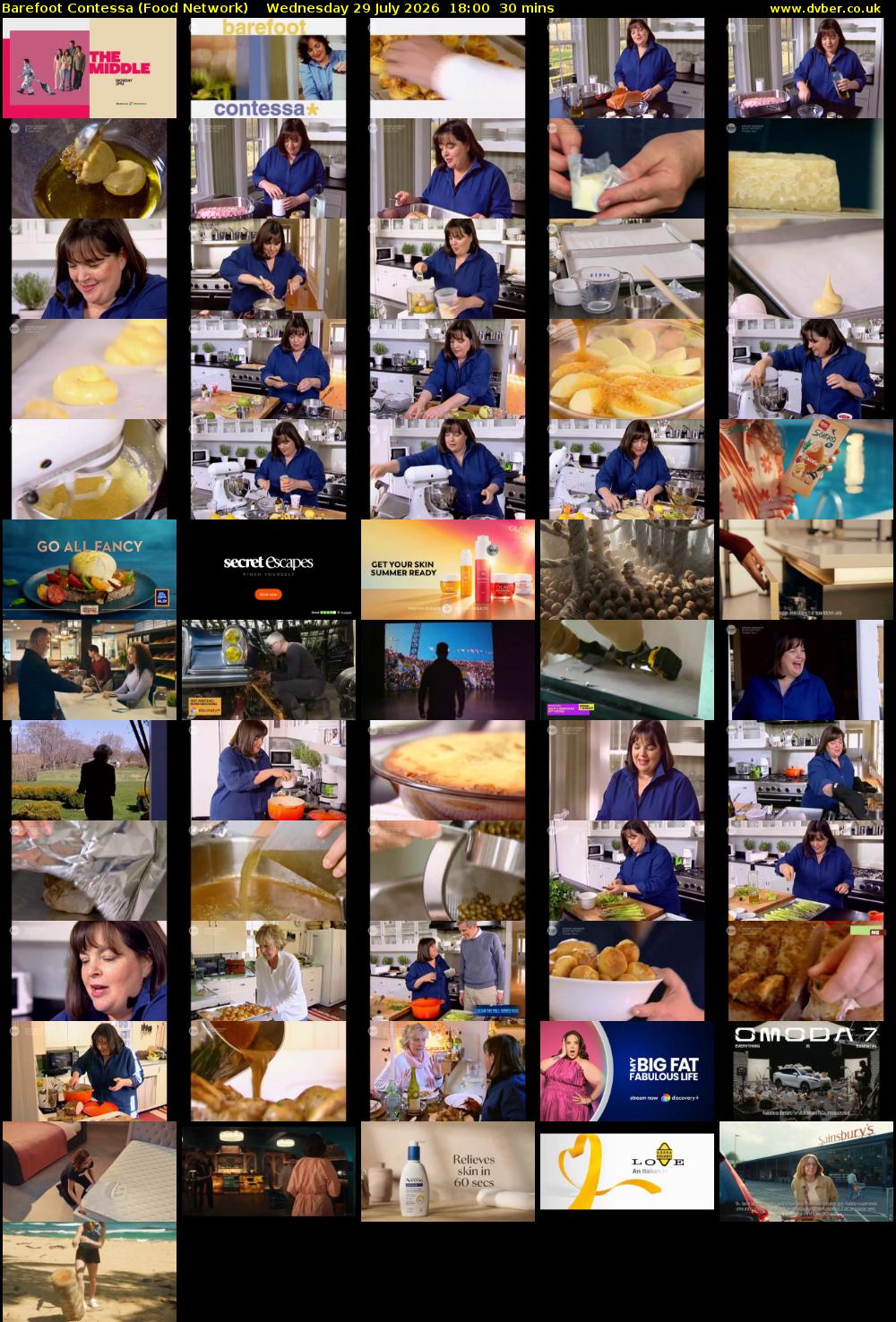 Barefoot Contessa (Food Network) Wednesday 29 July 2026 18:00 - 18:30