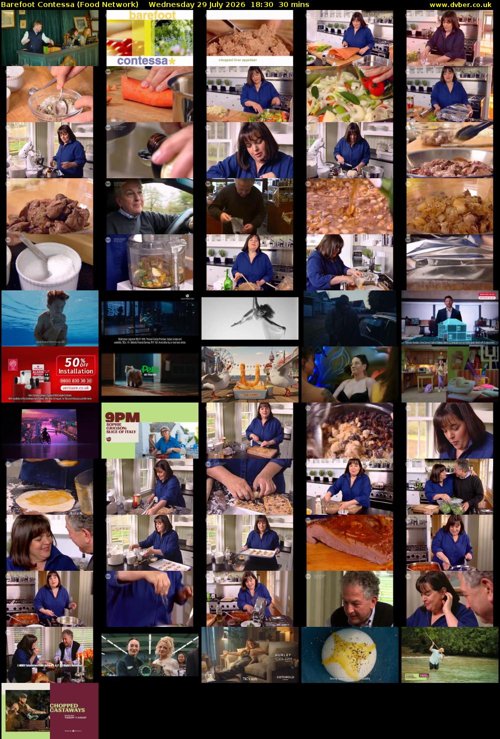Barefoot Contessa (Food Network) Wednesday 29 July 2026 18:30 - 19:00