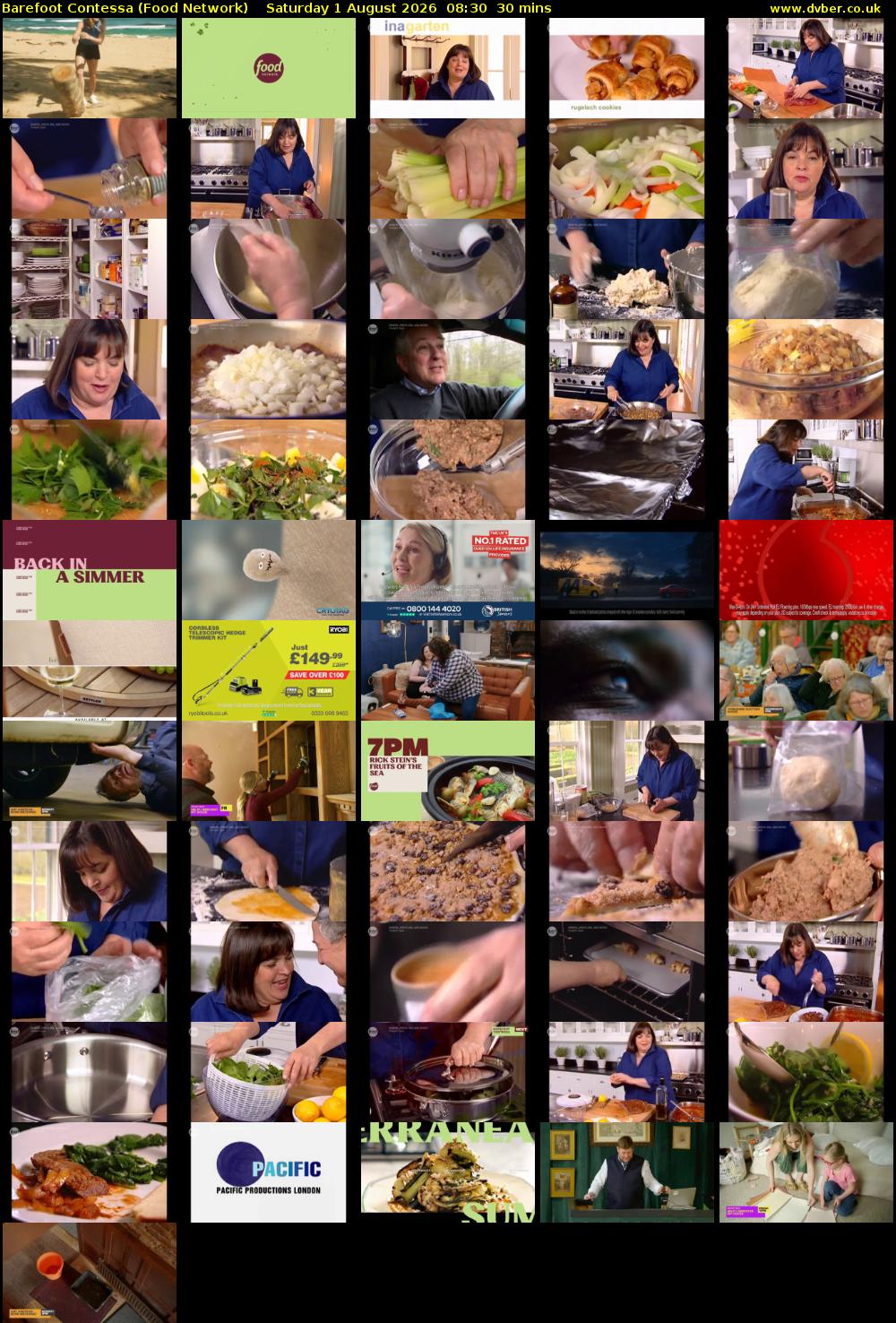 Barefoot Contessa (Food Network) Saturday 1 August 2026 08:30 - 09:00