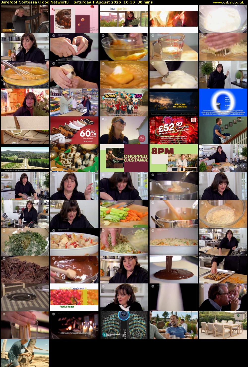 Barefoot Contessa (Food Network) Saturday 1 August 2026 10:30 - 11:00