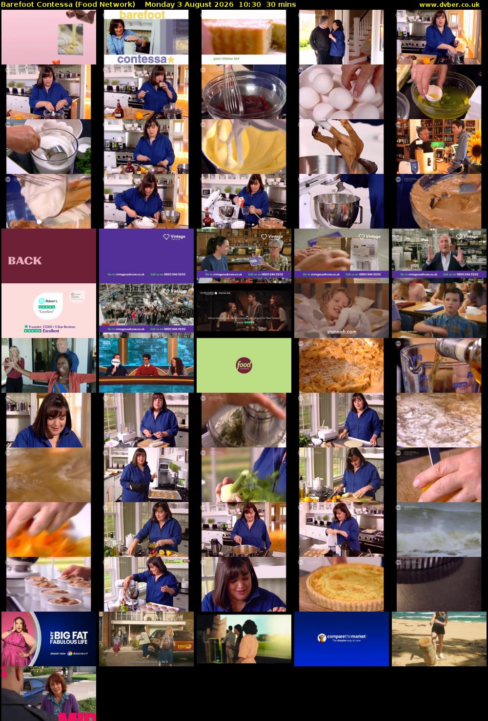 Barefoot Contessa (Food Network) Monday 3 August 2026 10:30 - 11:00