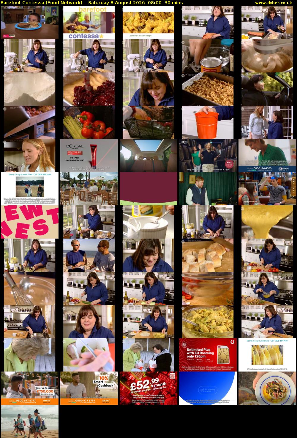 Barefoot Contessa (Food Network) Saturday 8 August 2026 08:00 - 08:30