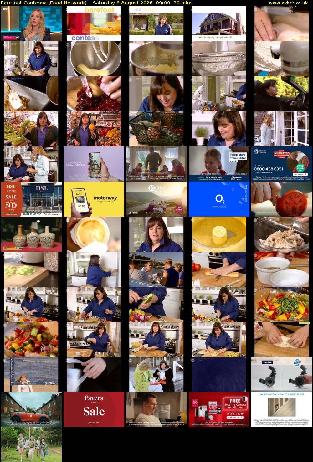 Barefoot Contessa (Food Network) Saturday 8 August 2026 09:00 - 09:30