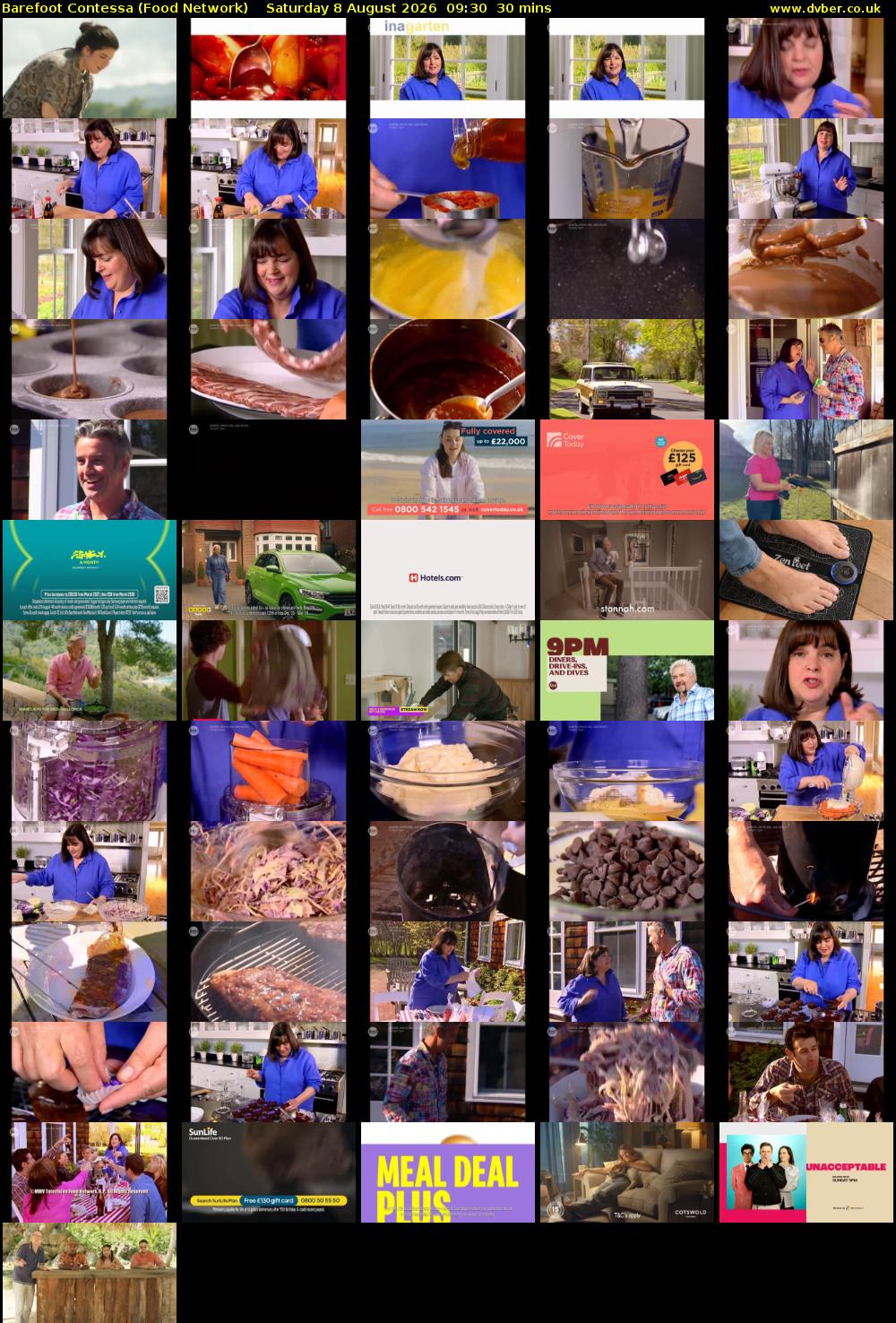 Barefoot Contessa (Food Network) Saturday 8 August 2026 09:30 - 10:00