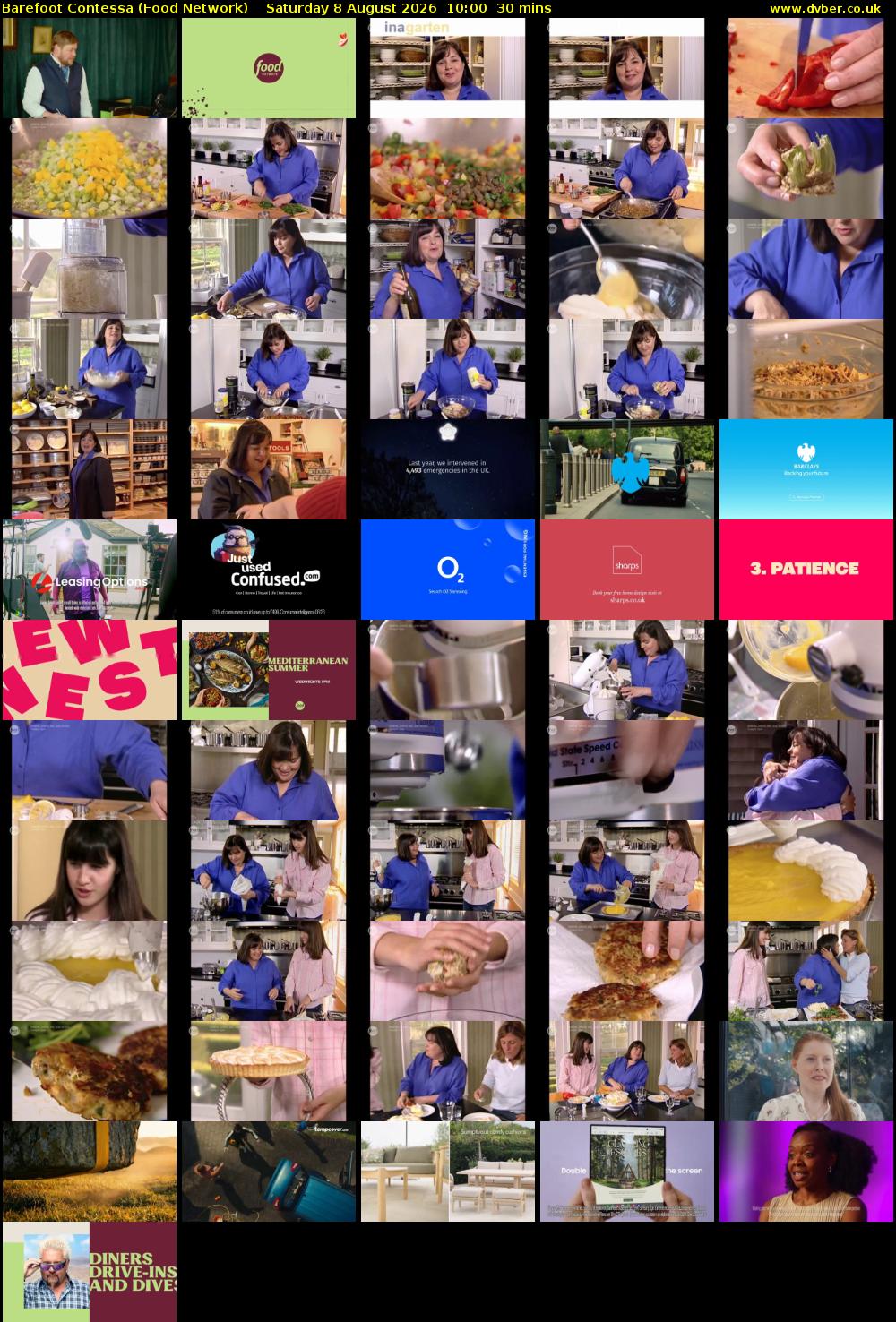 Barefoot Contessa (Food Network) Saturday 8 August 2026 10:00 - 10:30