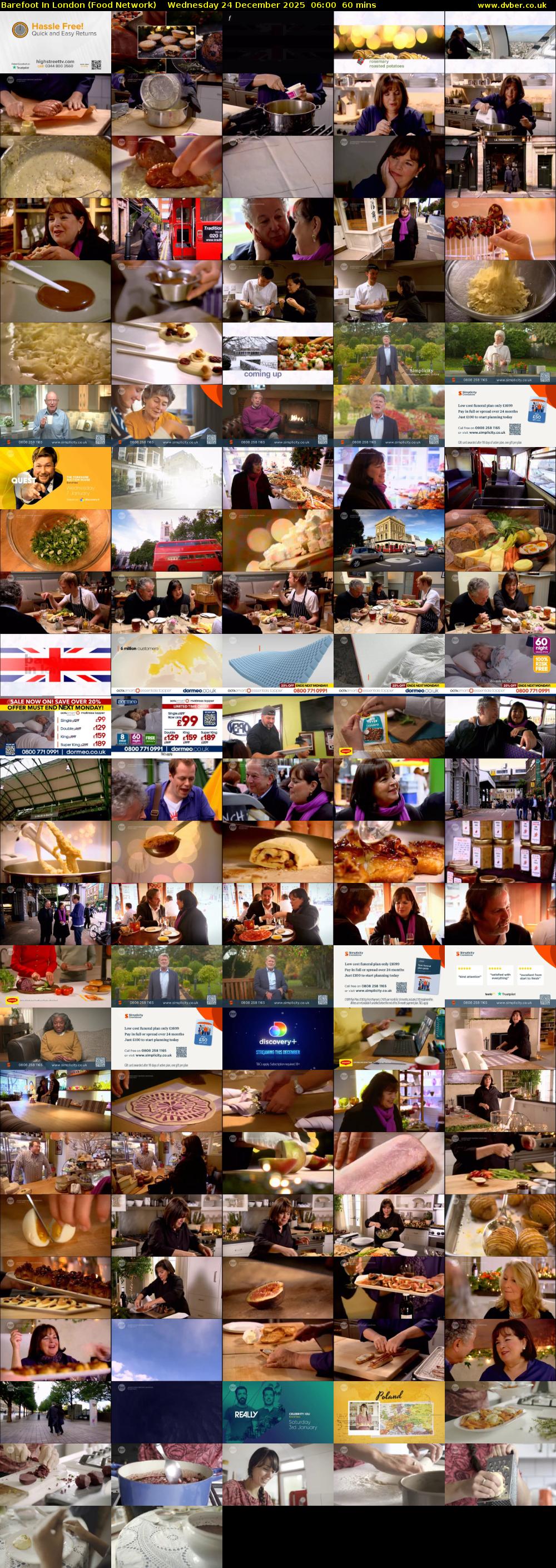 Barefoot In London (Food Network) Wednesday 24 December 2025 06:00 - 07:00