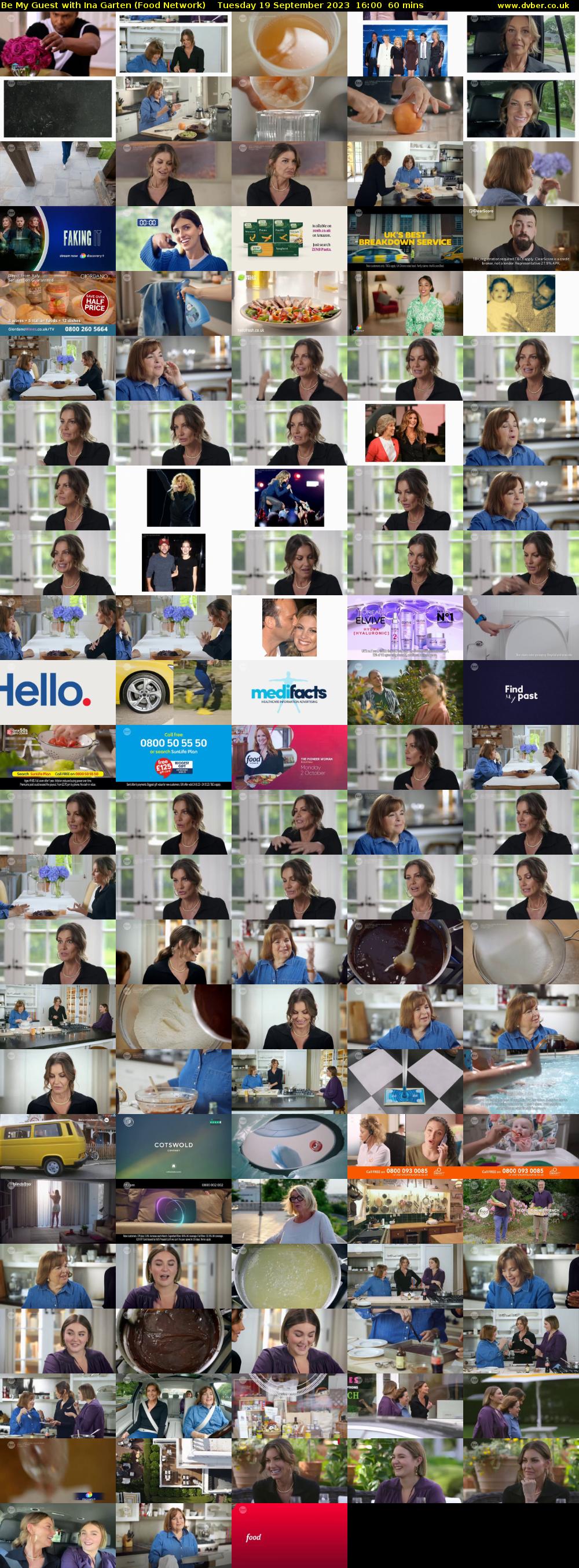 Be My Guest with Ina Garten (Food Network) Tuesday 19 September 2023 16:00 - 17:00