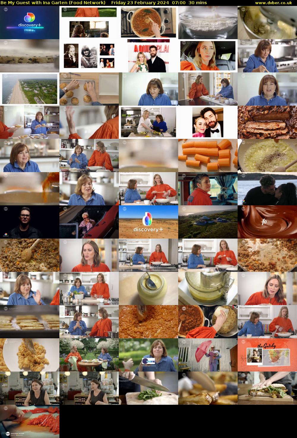 Be My Guest with Ina Garten (Food Network) Friday 23 February 2024 07:00 - 07:30