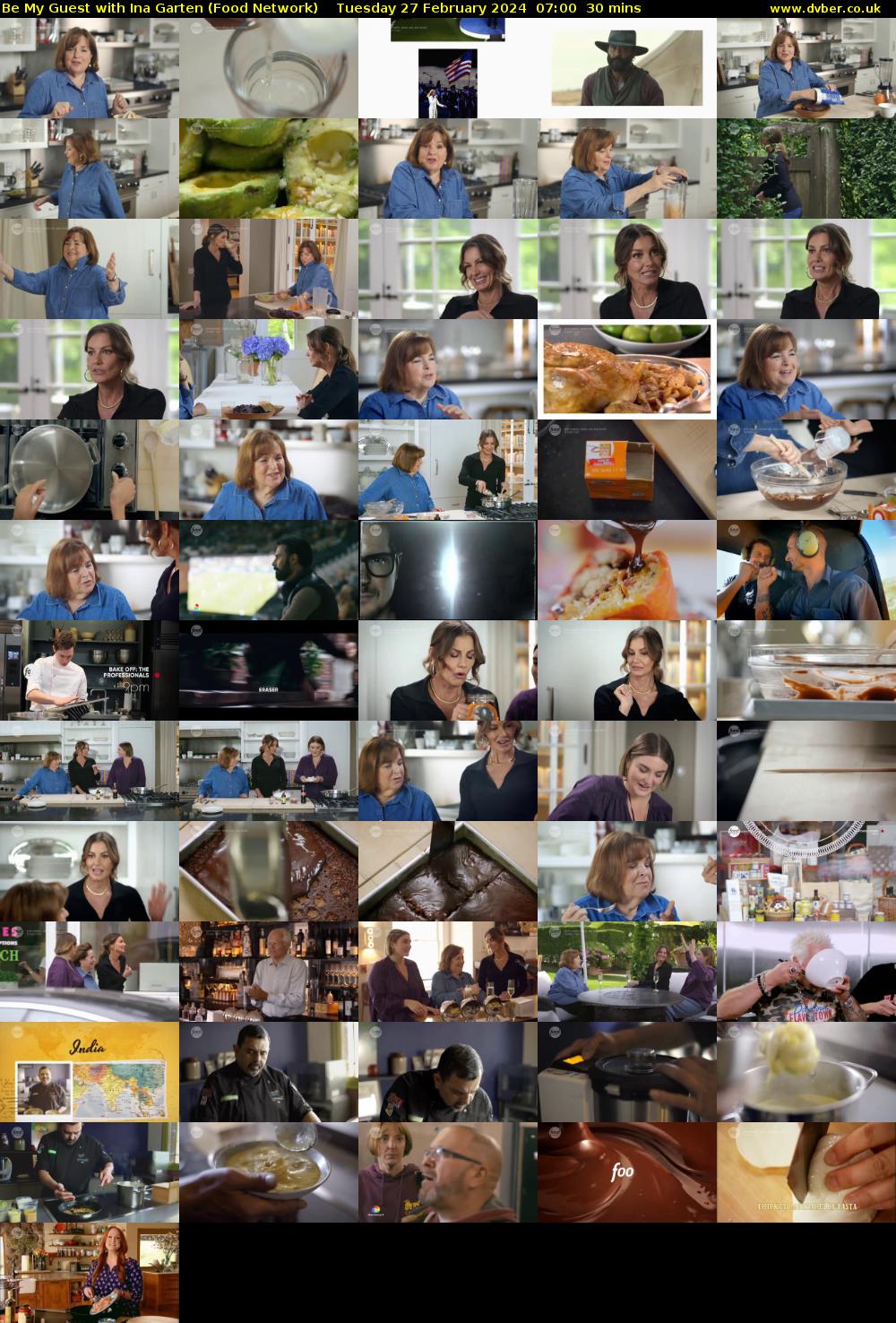 Be My Guest with Ina Garten (Food Network) Tuesday 27 February 2024 07:00 - 07:30