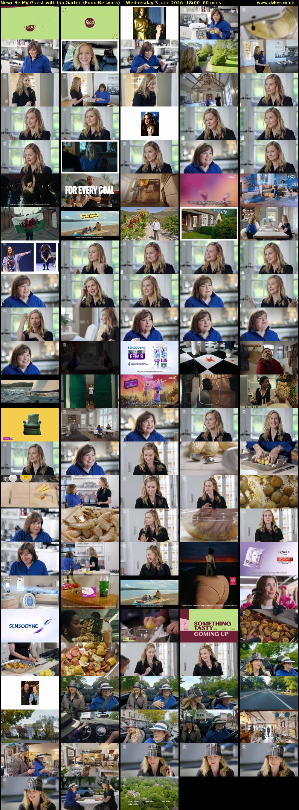Be My Guest with Ina Garten (Food Network) Wednesday 3 June 2026 18:00 - 19:00