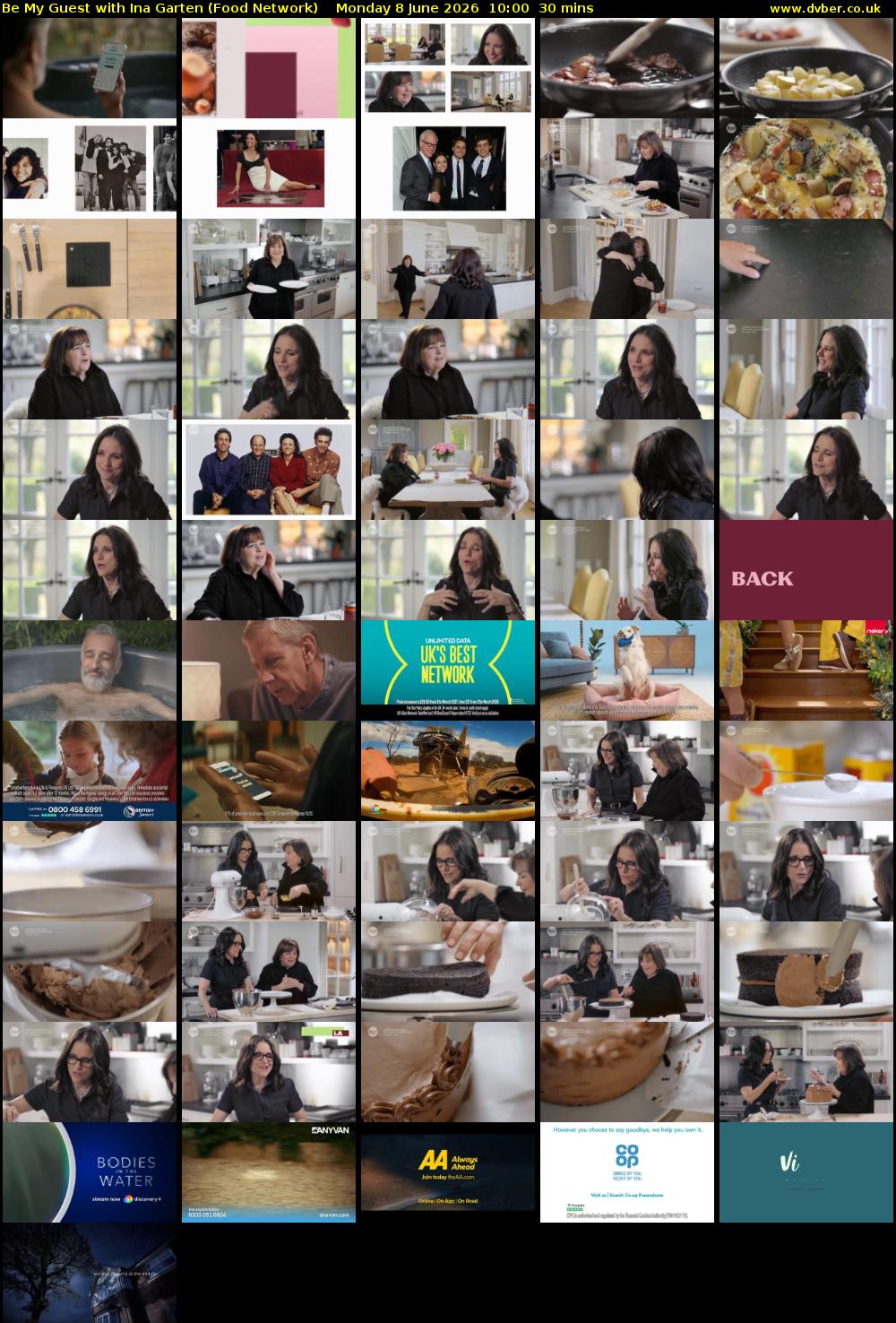Be My Guest with Ina Garten (Food Network) Monday 8 June 2026 10:00 - 10:30