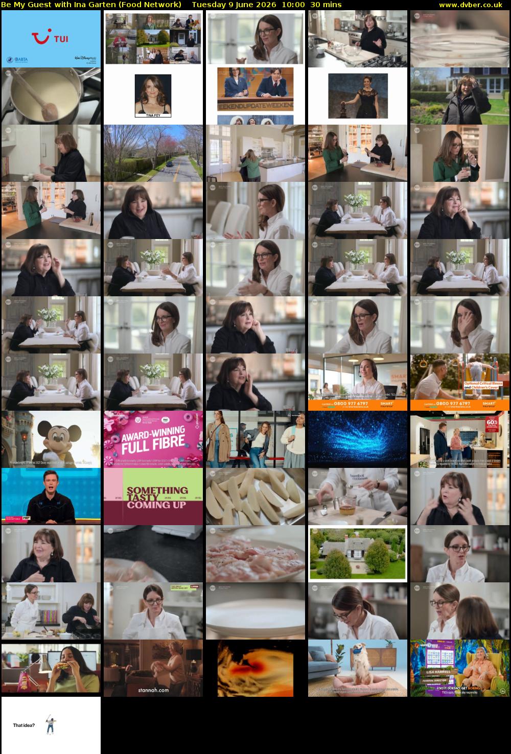 Be My Guest with Ina Garten (Food Network) Tuesday 9 June 2026 10:00 - 10:30
