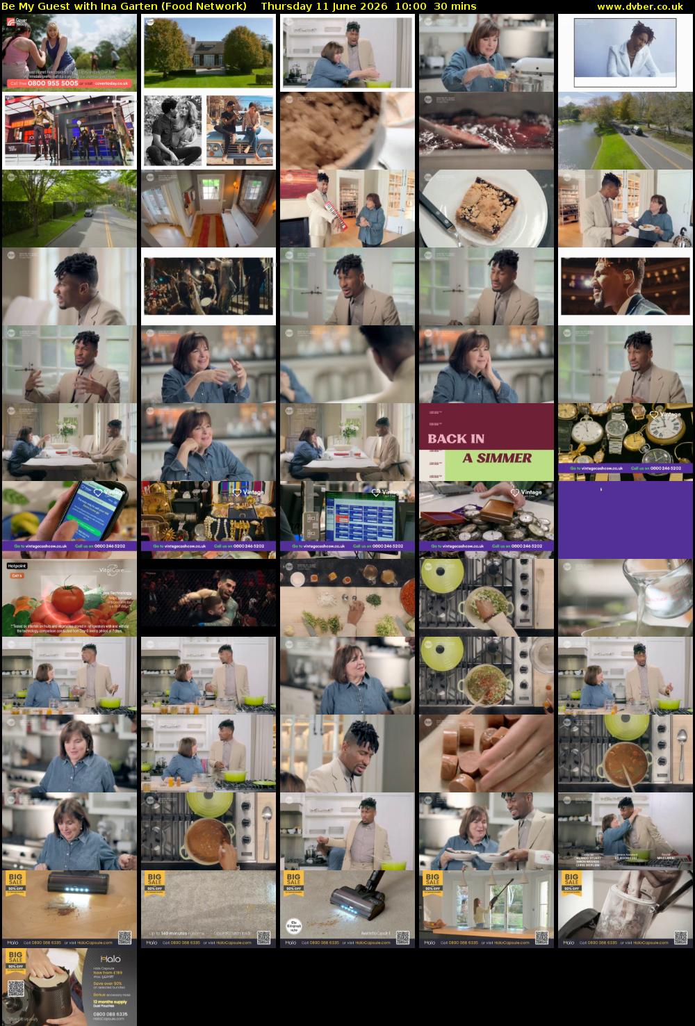 Be My Guest with Ina Garten (Food Network) Thursday 11 June 2026 10:00 - 10:30