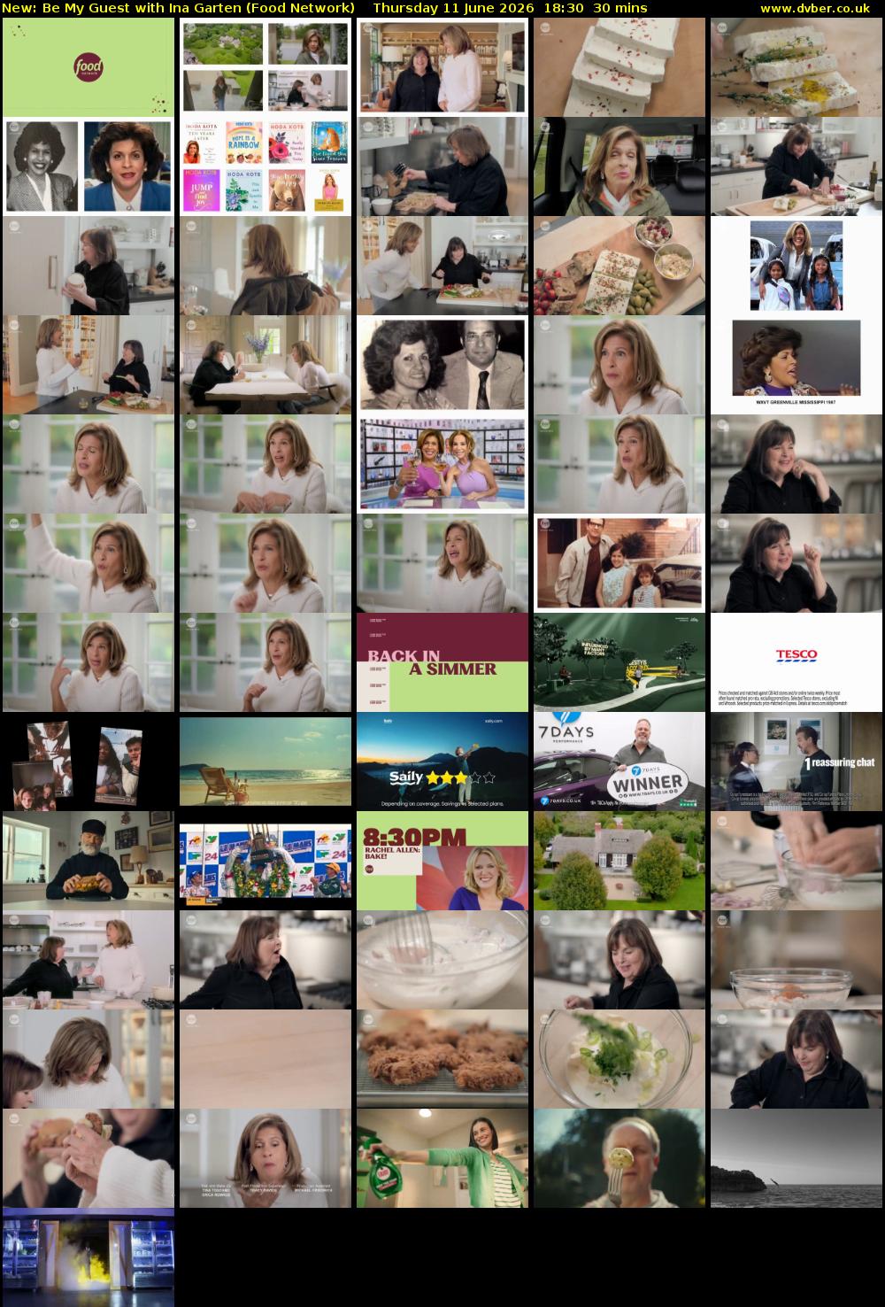 Be My Guest with Ina Garten (Food Network) Thursday 11 June 2026 18:30 - 19:00