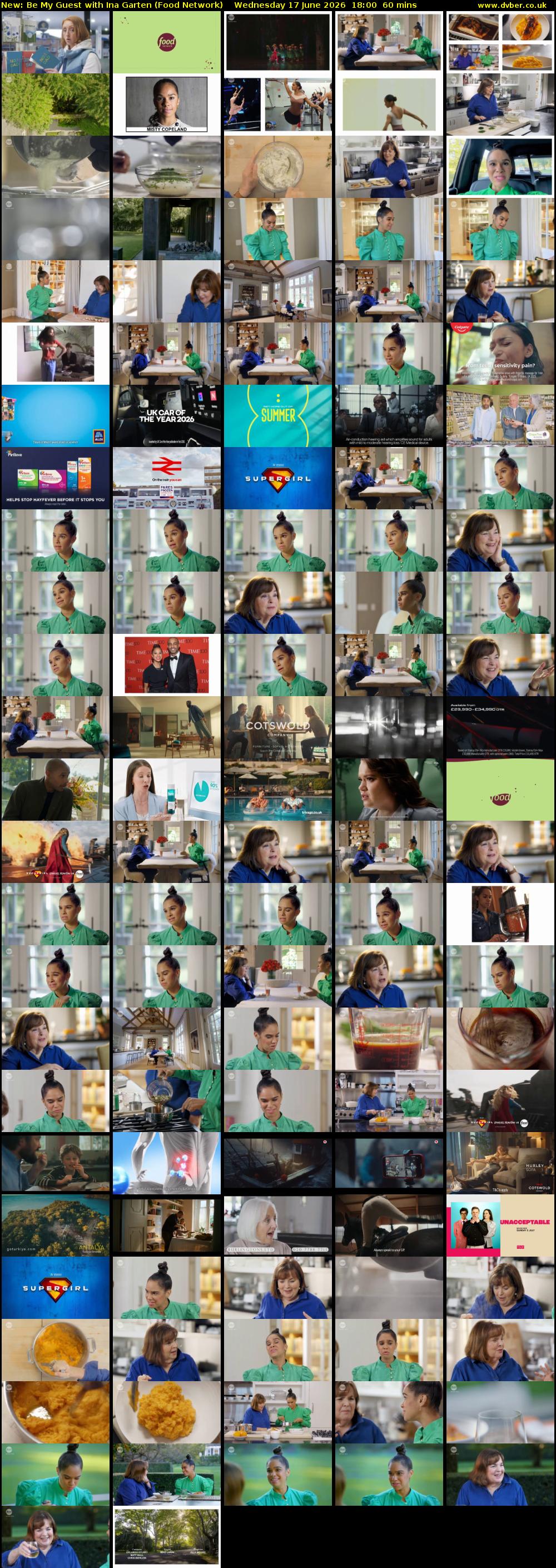 Be My Guest with Ina Garten (Food Network) Wednesday 17 June 2026 18:00 - 19:00