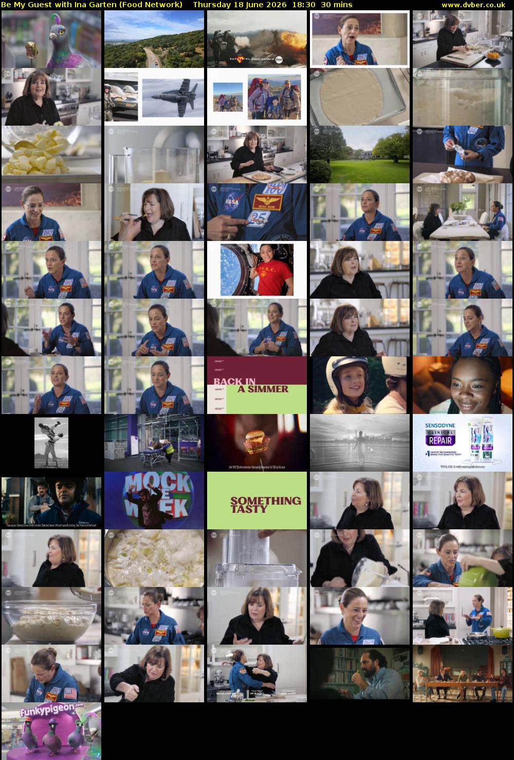 Be My Guest with Ina Garten (Food Network) Thursday 18 June 2026 18:30 - 19:00