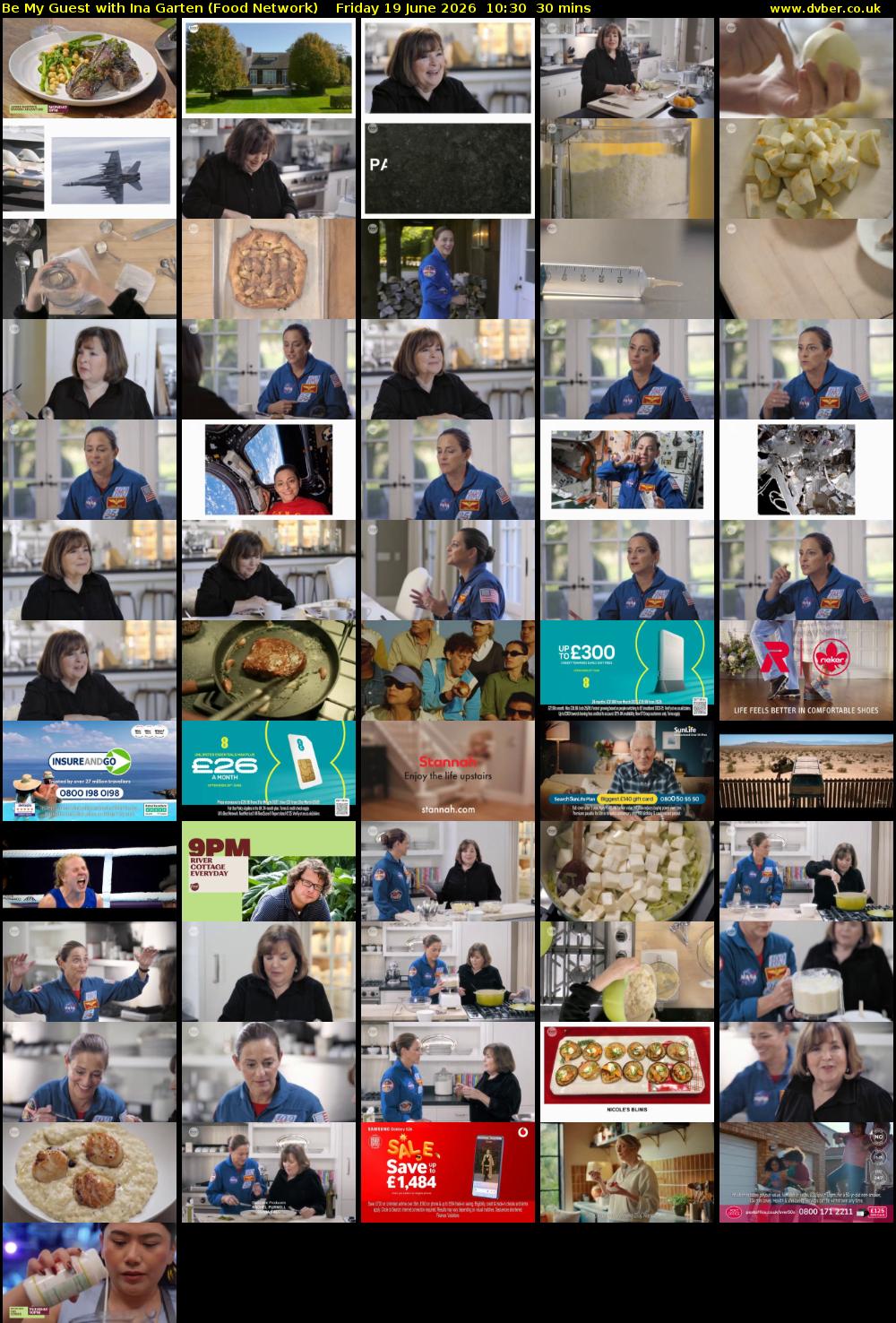 Be My Guest with Ina Garten (Food Network) Friday 19 June 2026 10:30 - 11:00