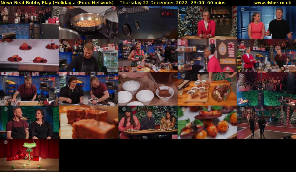 Beat Bobby Flay (Holiday... (Food Network) Thursday 22 December 2022 23:00 - 00:00