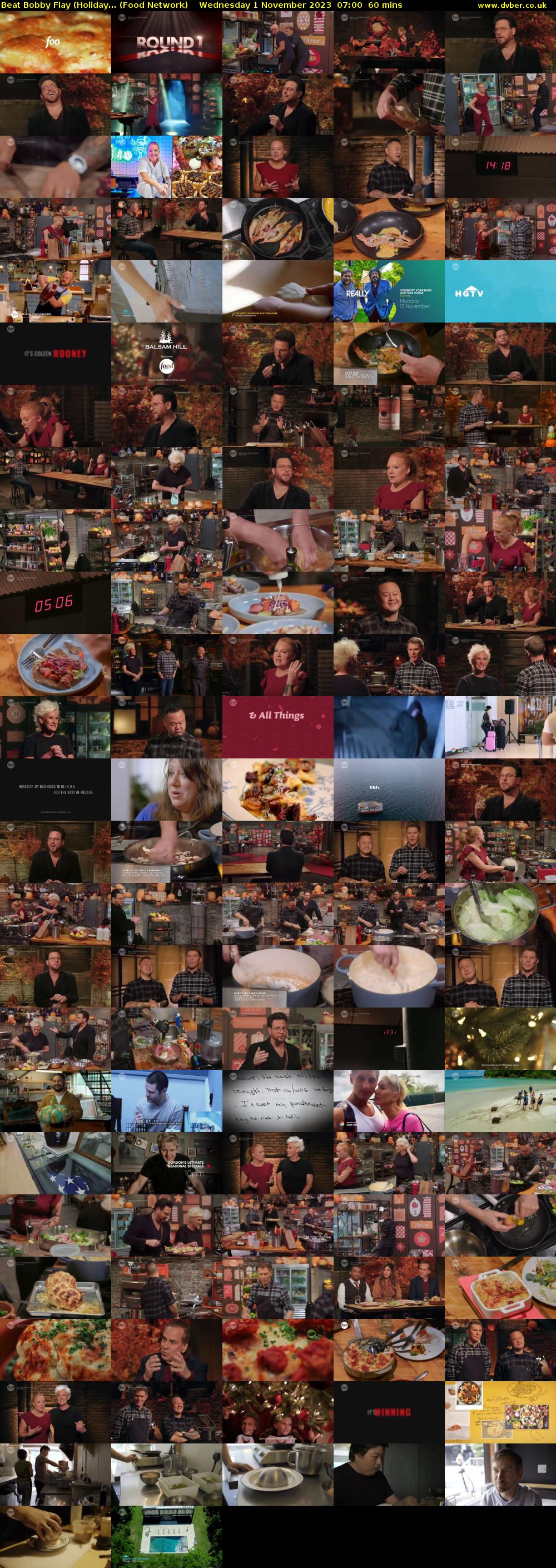 Beat Bobby Flay (Holiday... (Food Network) Wednesday 1 November 2023 07:00 - 08:00