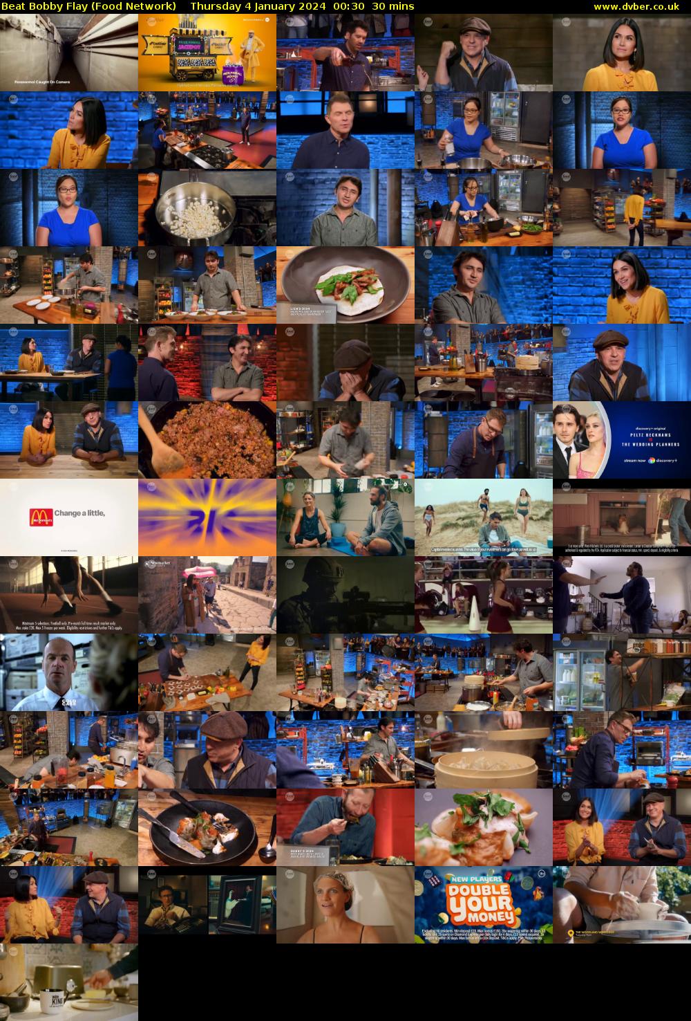 Beat Bobby Flay (Food Network) Thursday 4 January 2024 00:30 - 01:00