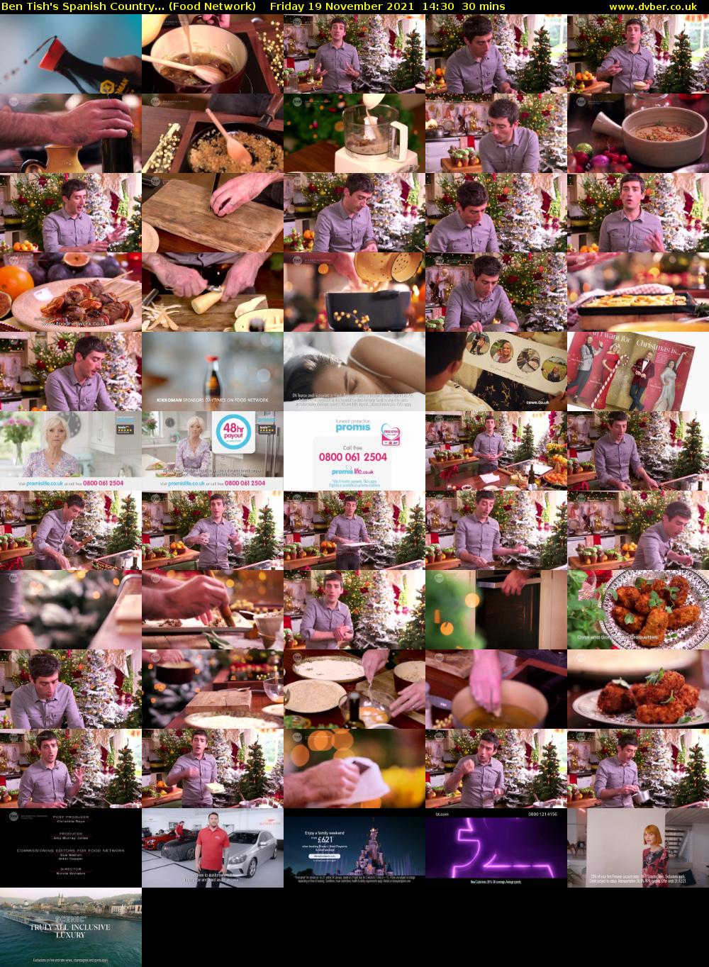 Ben Tish's Spanish Country... (Food Network) Friday 19 November 2021 14:30 - 15:00