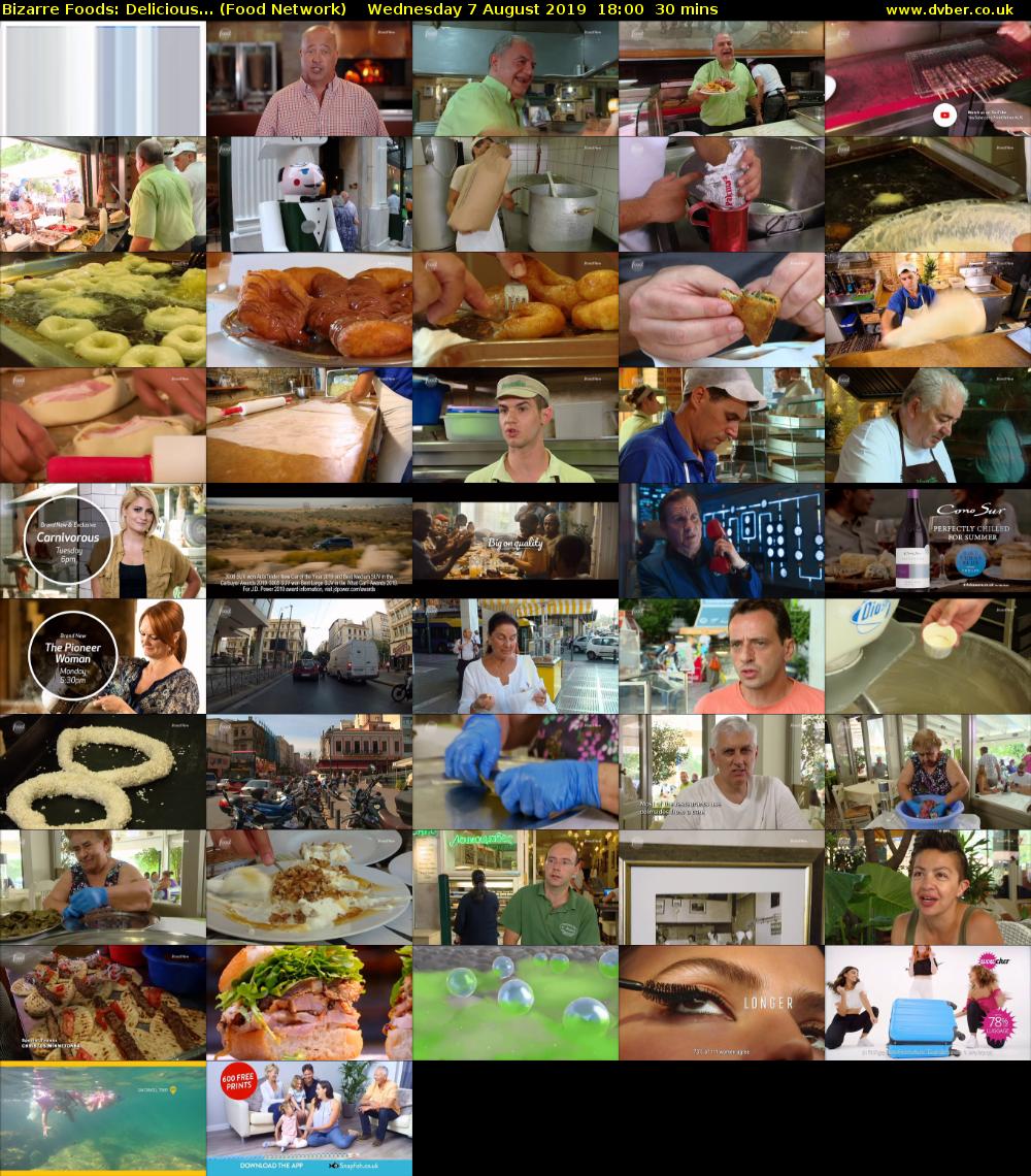 Bizarre Foods: Delicious... (Food Network) Wednesday 7 August 2019 18:00 - 18:30