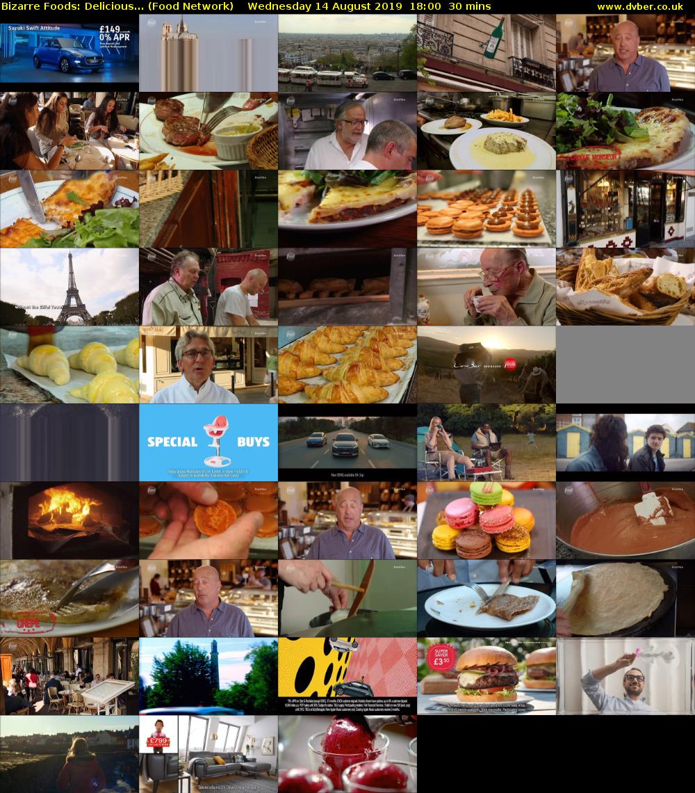 Bizarre Foods: Delicious... (Food Network) Wednesday 14 August 2019 18:00 - 18:30