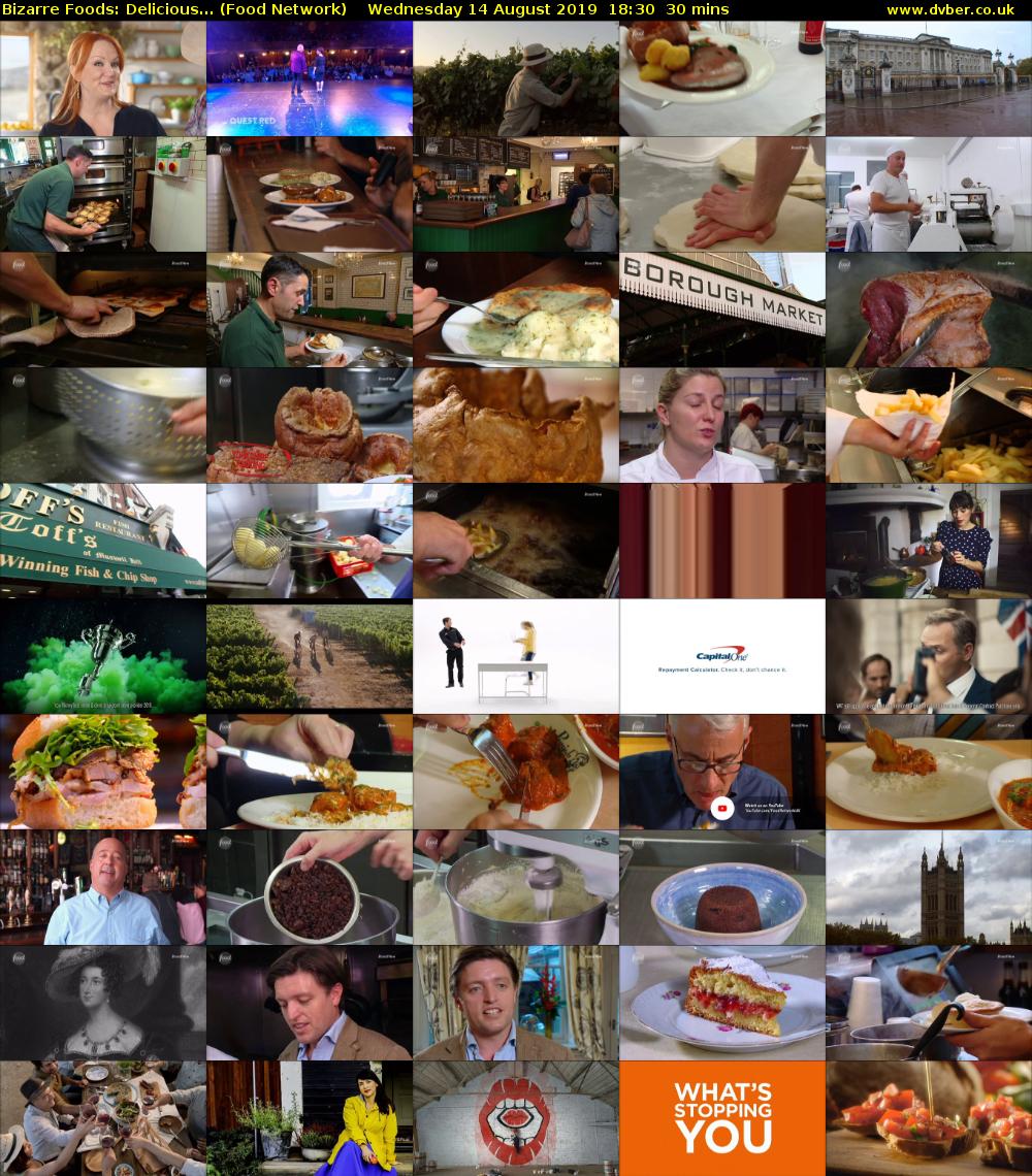 Bizarre Foods: Delicious... (Food Network) Wednesday 14 August 2019 18:30 - 19:00