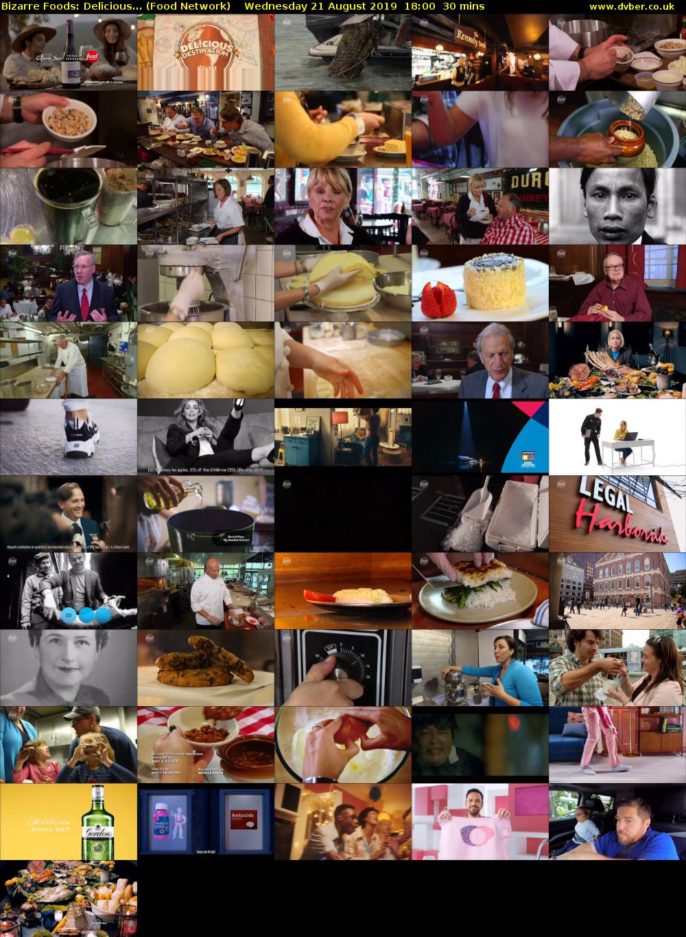 Bizarre Foods: Delicious... (Food Network) Wednesday 21 August 2019 18:00 - 18:30