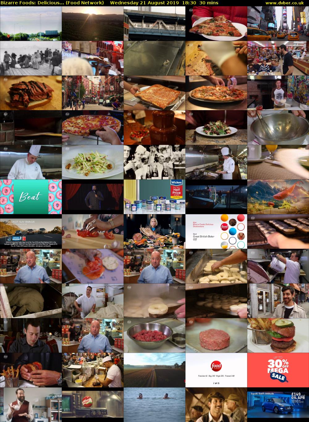 Bizarre Foods: Delicious... (Food Network) Wednesday 21 August 2019 18:30 - 19:00