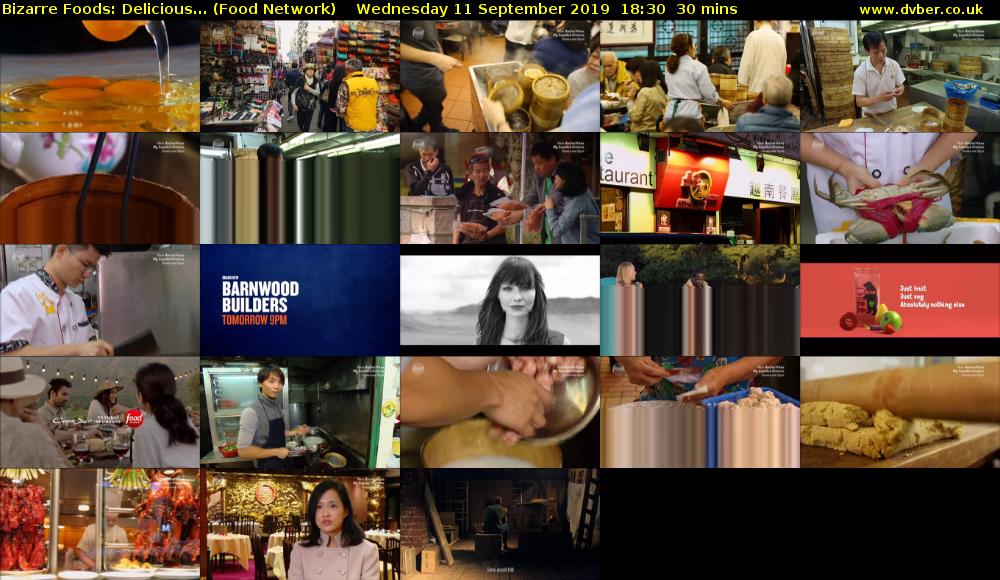 Bizarre Foods: Delicious... (Food Network) Wednesday 11 September 2019 18:30 - 19:00