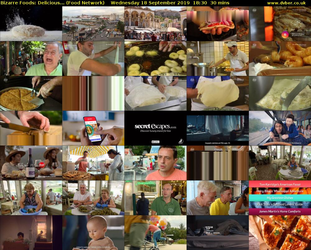 Bizarre Foods: Delicious... (Food Network) Wednesday 18 September 2019 18:30 - 19:00