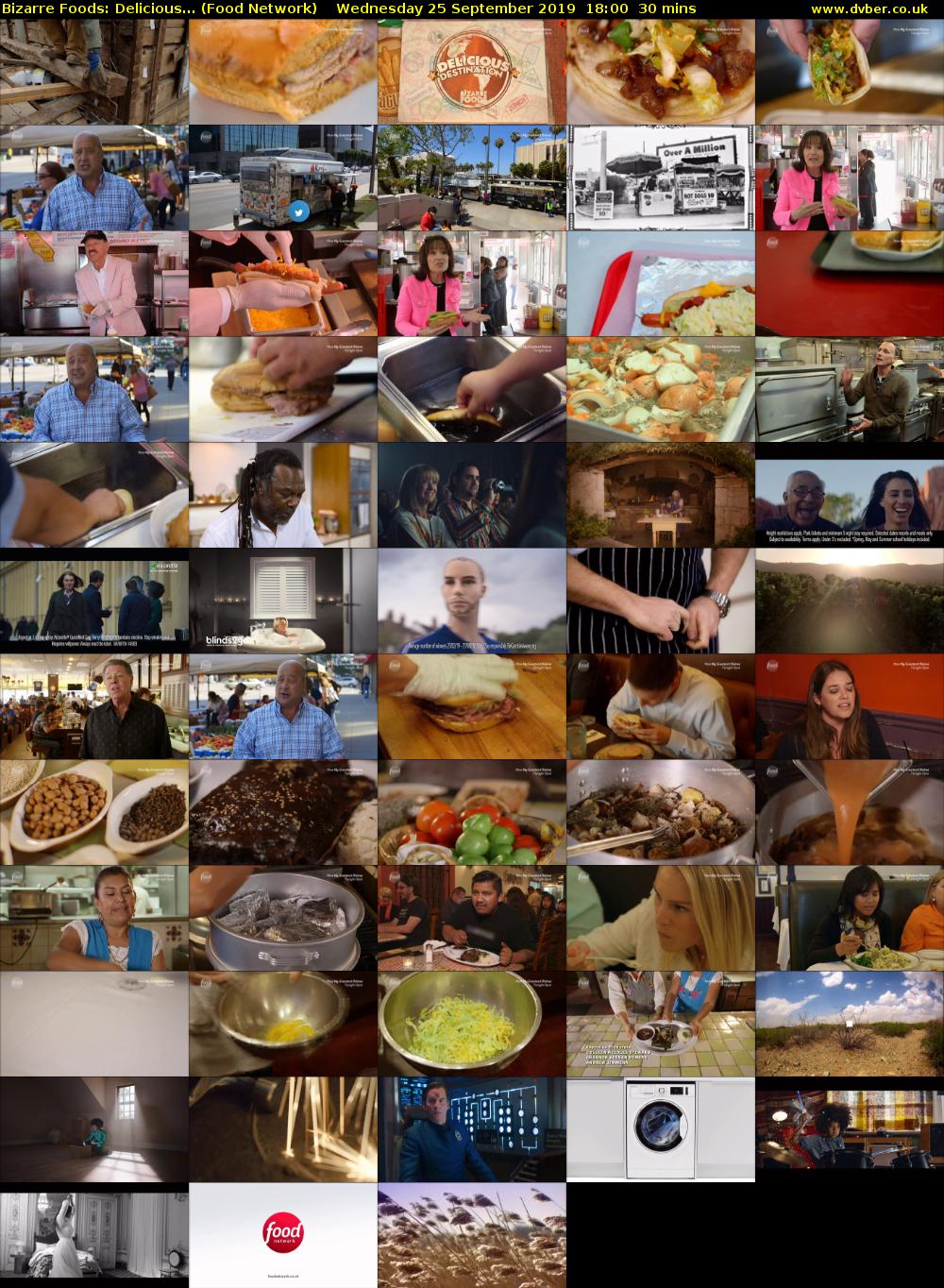 Bizarre Foods: Delicious... (Food Network) Wednesday 25 September 2019 18:00 - 18:30
