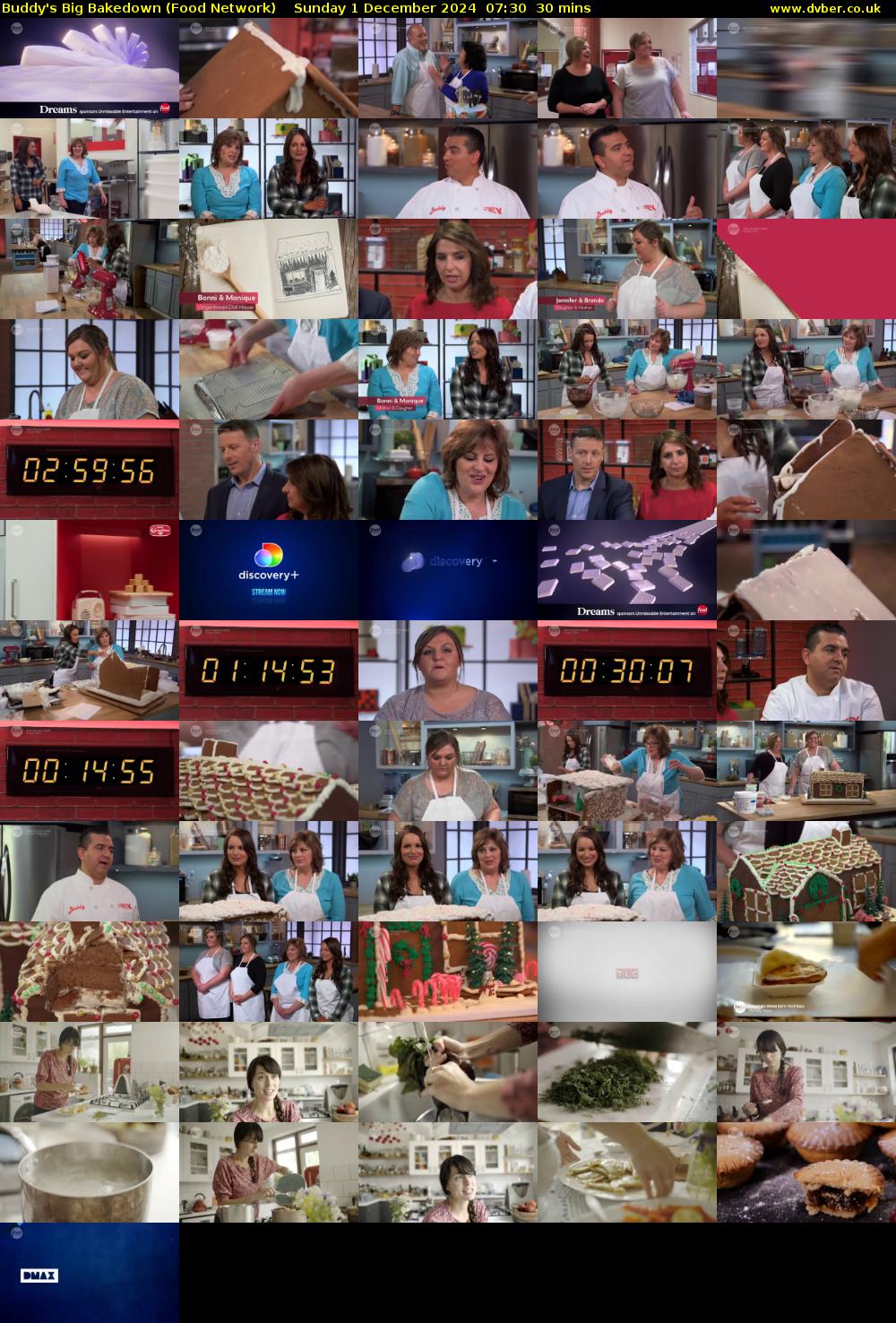 Buddy's Big Bakedown (Food Network) Sunday 1 December 2024 07:30 - 08:00
