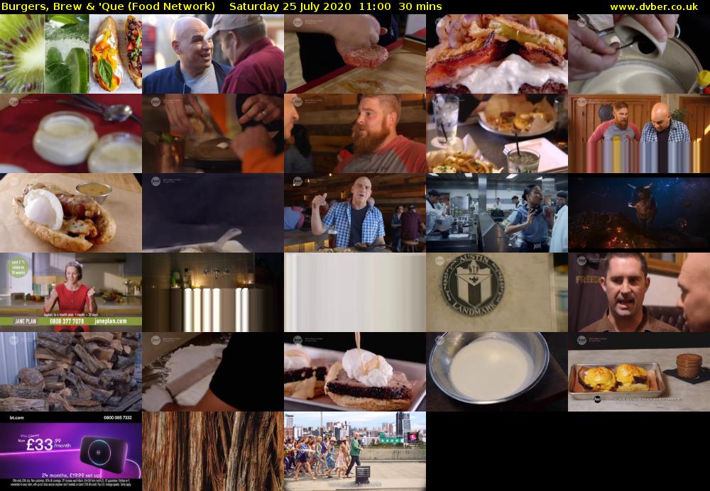 Burgers, Brew & 'Que (Food Network) Saturday 25 July 2020 11:00 - 11:30