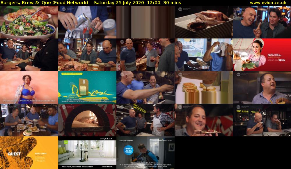 Burgers, Brew & 'Que (Food Network) Saturday 25 July 2020 12:00 - 12:30
